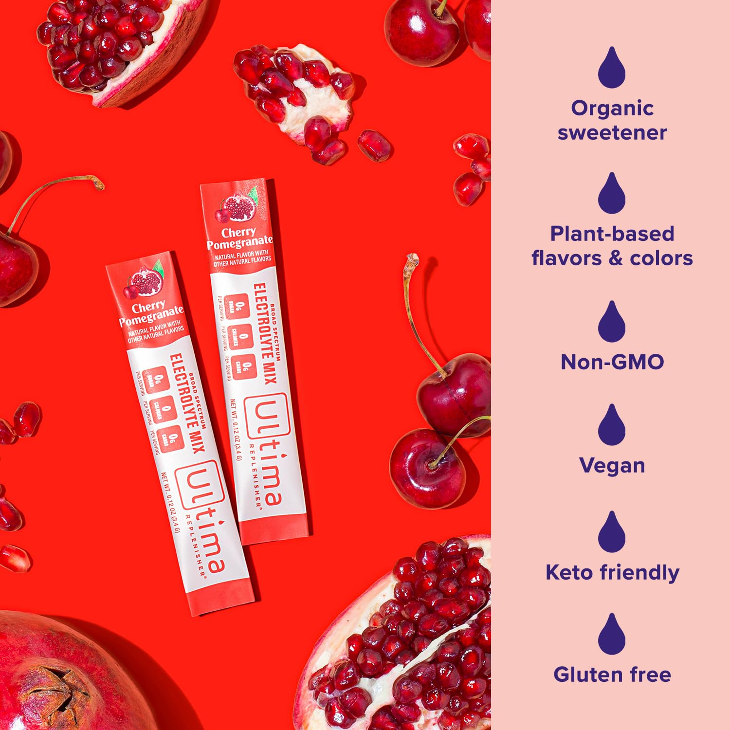 Ultima Replenisher Daily Electrolyte Drink Mix – Cherry Pomegranate, 20 Stickpacks Ultima ReplenisherAu supplements