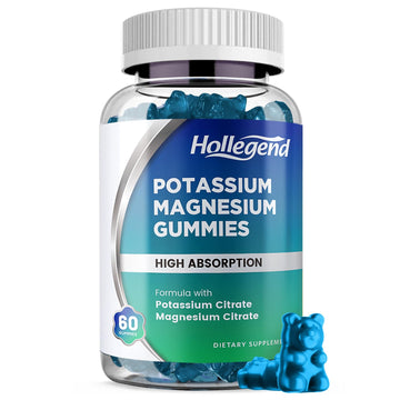 HOLLEGEND Potassium Magnesium Gummies, High Absorption Potassium Citrate 99mg Magnesium Citrate 180mg, Chewable Gummy Supplements for Leg Cramps & Muscle, 60 Count HOLLEGENDAu supplements