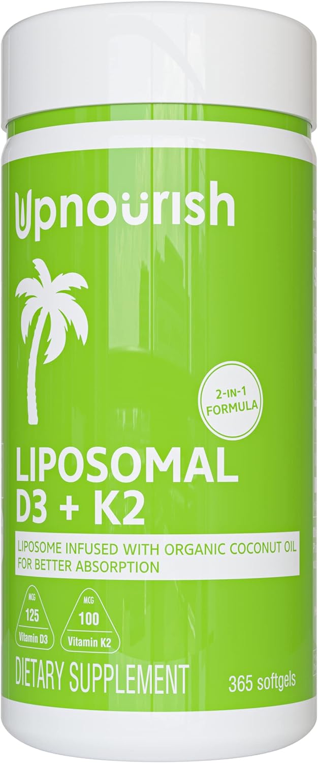UpNourish Liposomal D3 & K2 MK-7, Advanced Absorption for Optimal Bone and Immun UpNourishAu supplements
