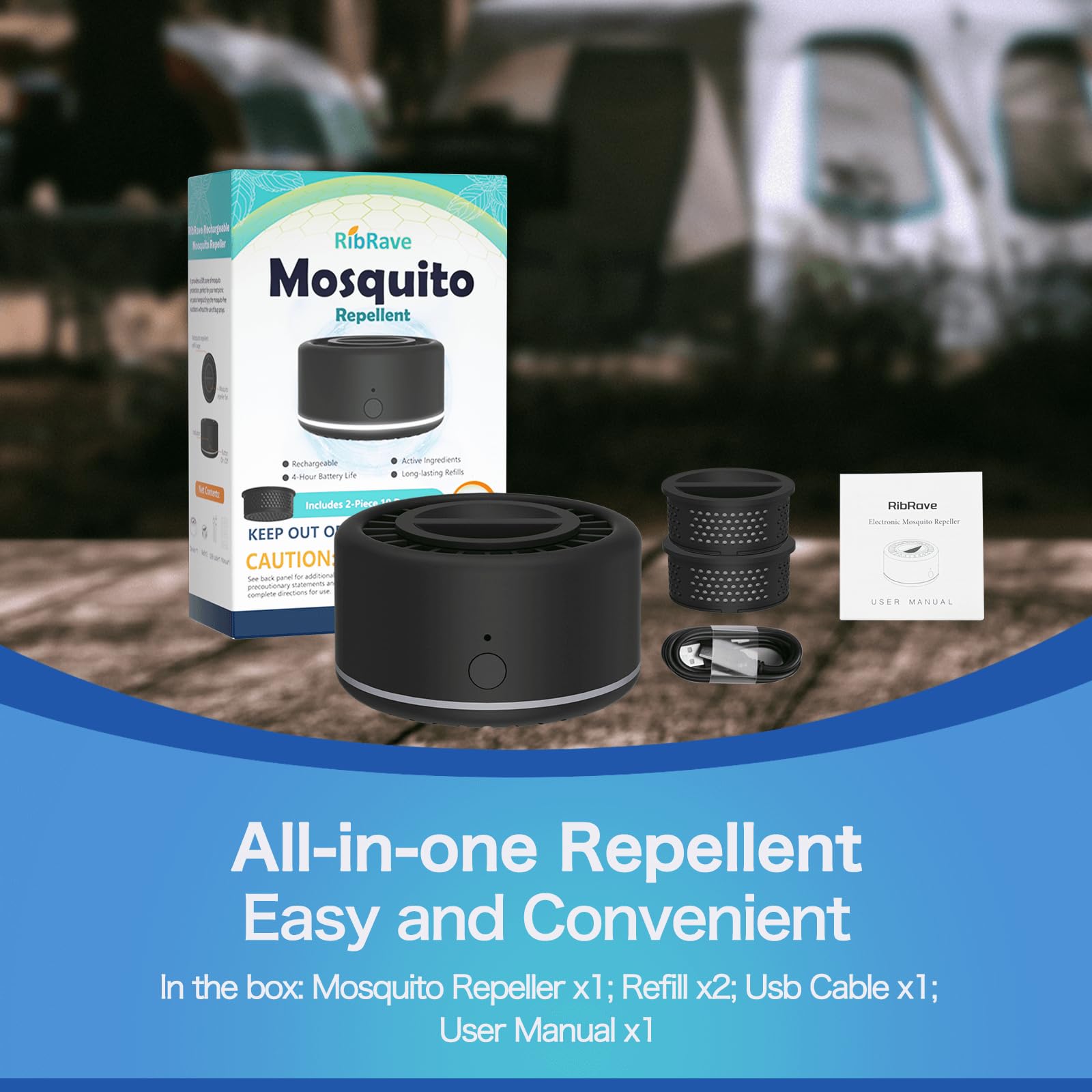 Rechargeable Mosquito Repeller Outdoor Patio Bug Insect Repellent Indoor RibRaveAu supplements