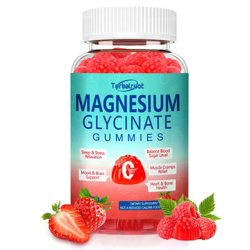 Magnesium Glycinate Gummies 400mg, Sleep & Relaxation Support, Sugar Free Vegan Magnesium Gummies for Adults Magnesium Supplements for Muscle Cramps, Stress Relief, Calm Mood,High Absorption, 60 Count TerbalrootAu supplements