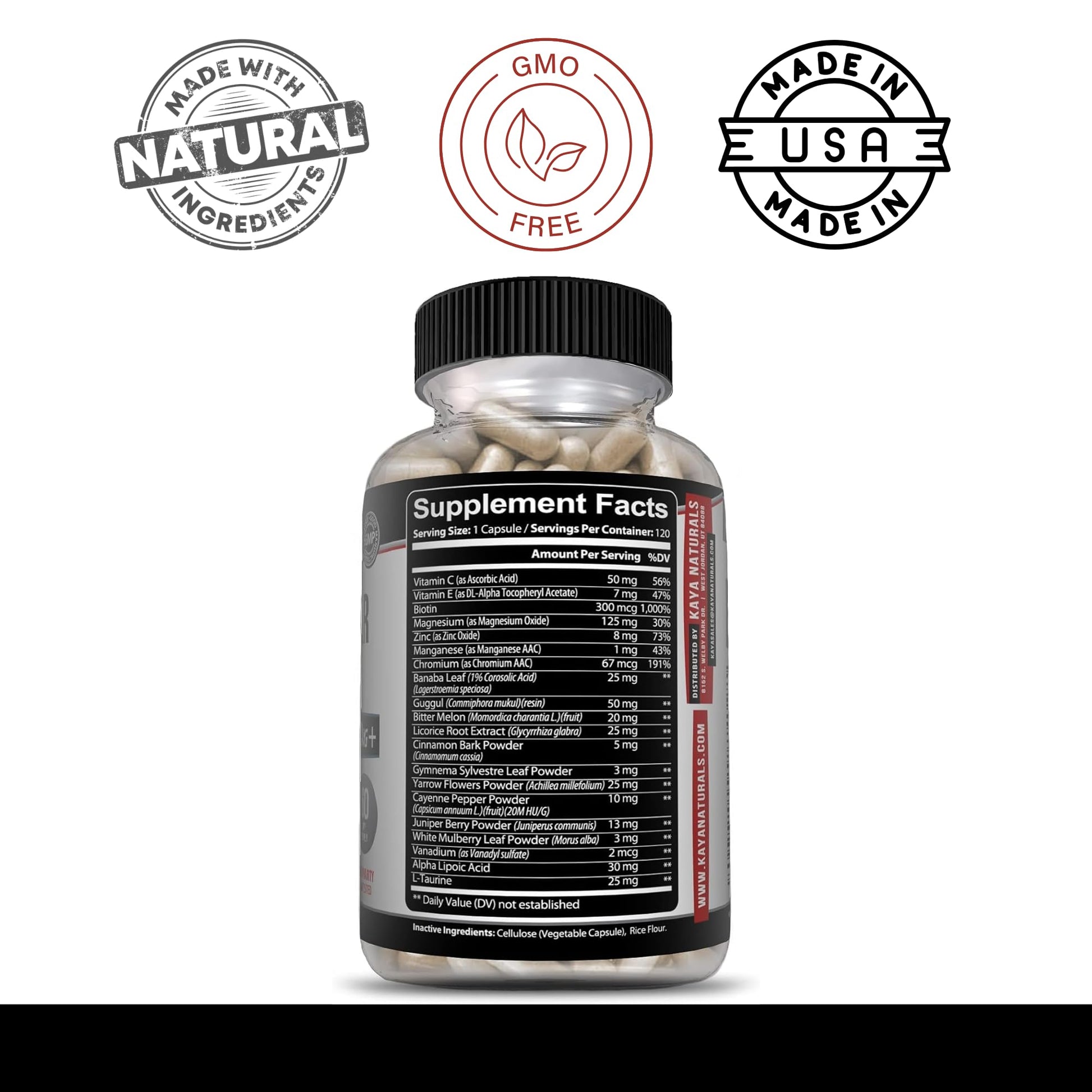 Kaya Naturals Healthy Gluco with Bittermelon Supplement | Support Healthy Levels and Function, 20 Herbs Vitamins and Minerals, Alpha Lipoic Acide, Cinnamon, Vitamin C & E, Non-GMO (120 Count) Kaya NaturalsAu supplements