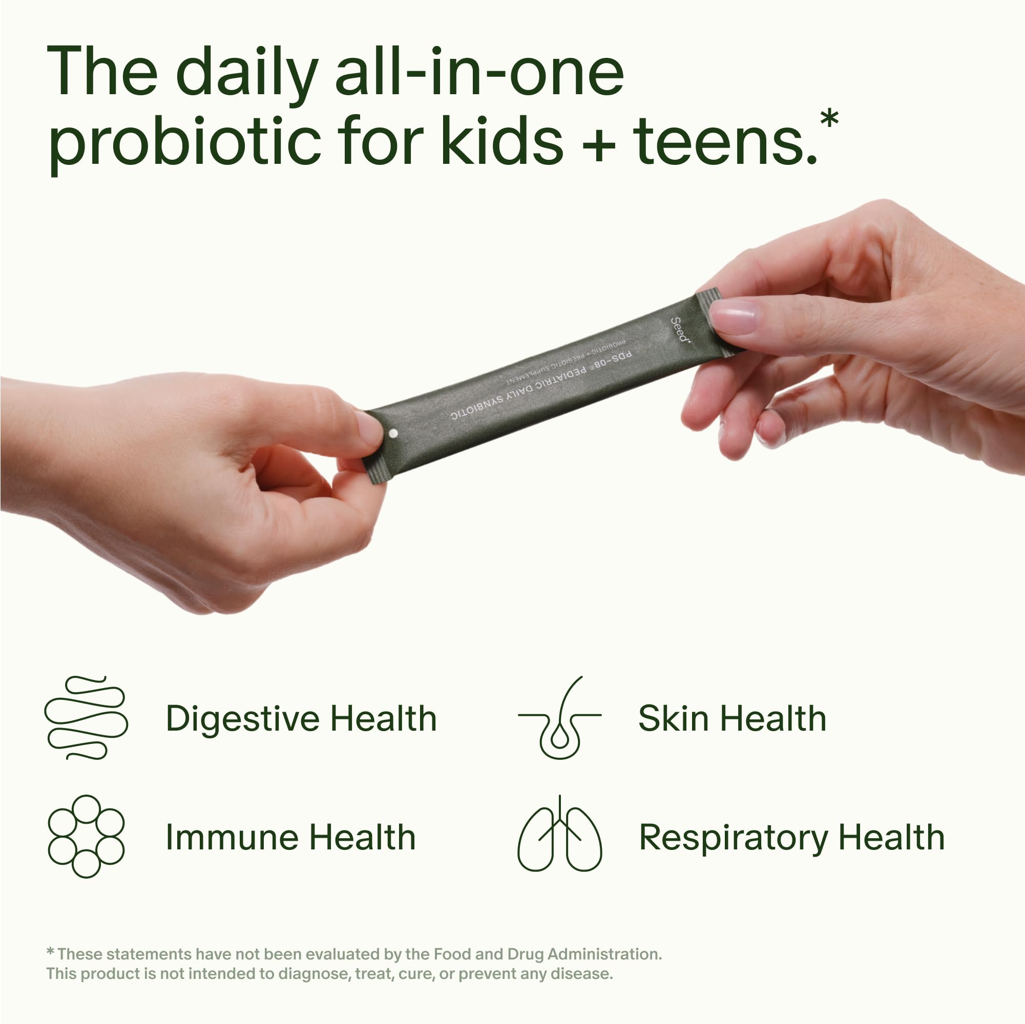 Seed PDS-08 Pediatric Daily Synbiotic - Fiber-Based Prebiotic & Probiotic for Kids - Digestive Health, Regularity, Constipation Relief - Ages 3-17 - Vegan and Shelf-Stable - 30 Sachets (30-Day Supply) Visit the Seed StoreUS supplements