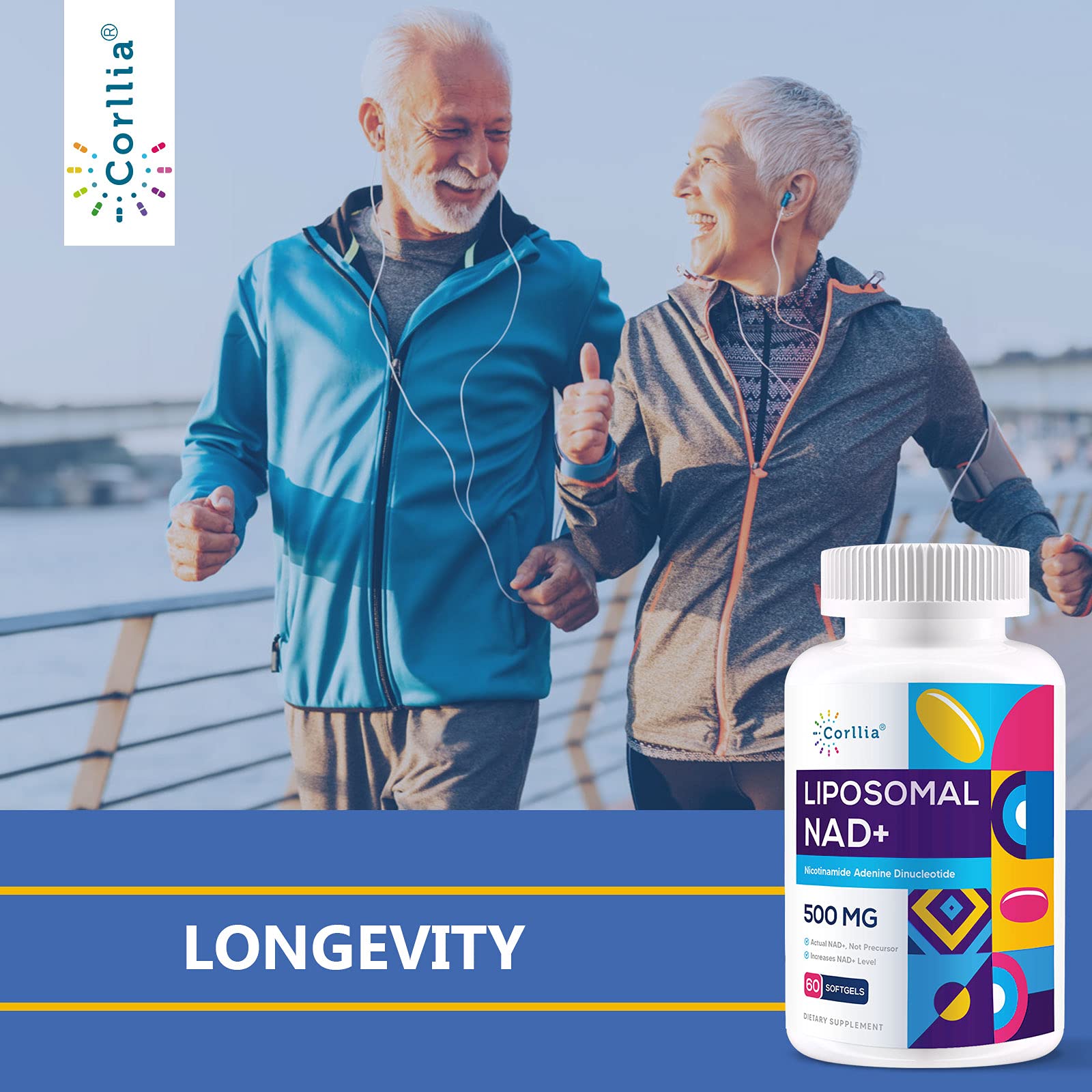 Liposomal NAD+ 500mg with TMG 250mg Softgels, Nicotinamide Riboside Alternative, Actual NAD+ Supplement, 120 Servings CorlliaAu supplements