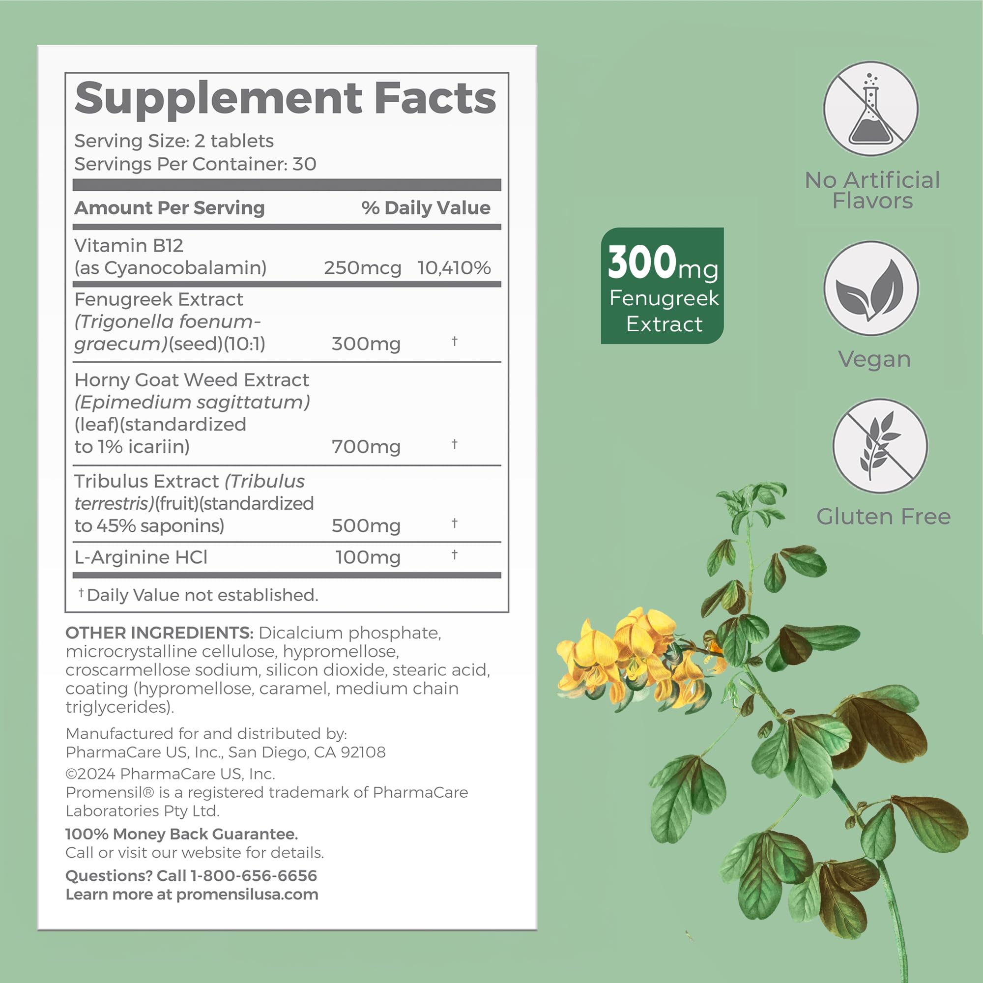 Promensil Libido & Energy - Libido Booster for Women, Sexual Health Support for Women with Low Estrogen, Fenugreek, Horny Goat Weed & Vitamins for Menopause, Clinically Proven - 30 Day Supply PromensilAu supplements