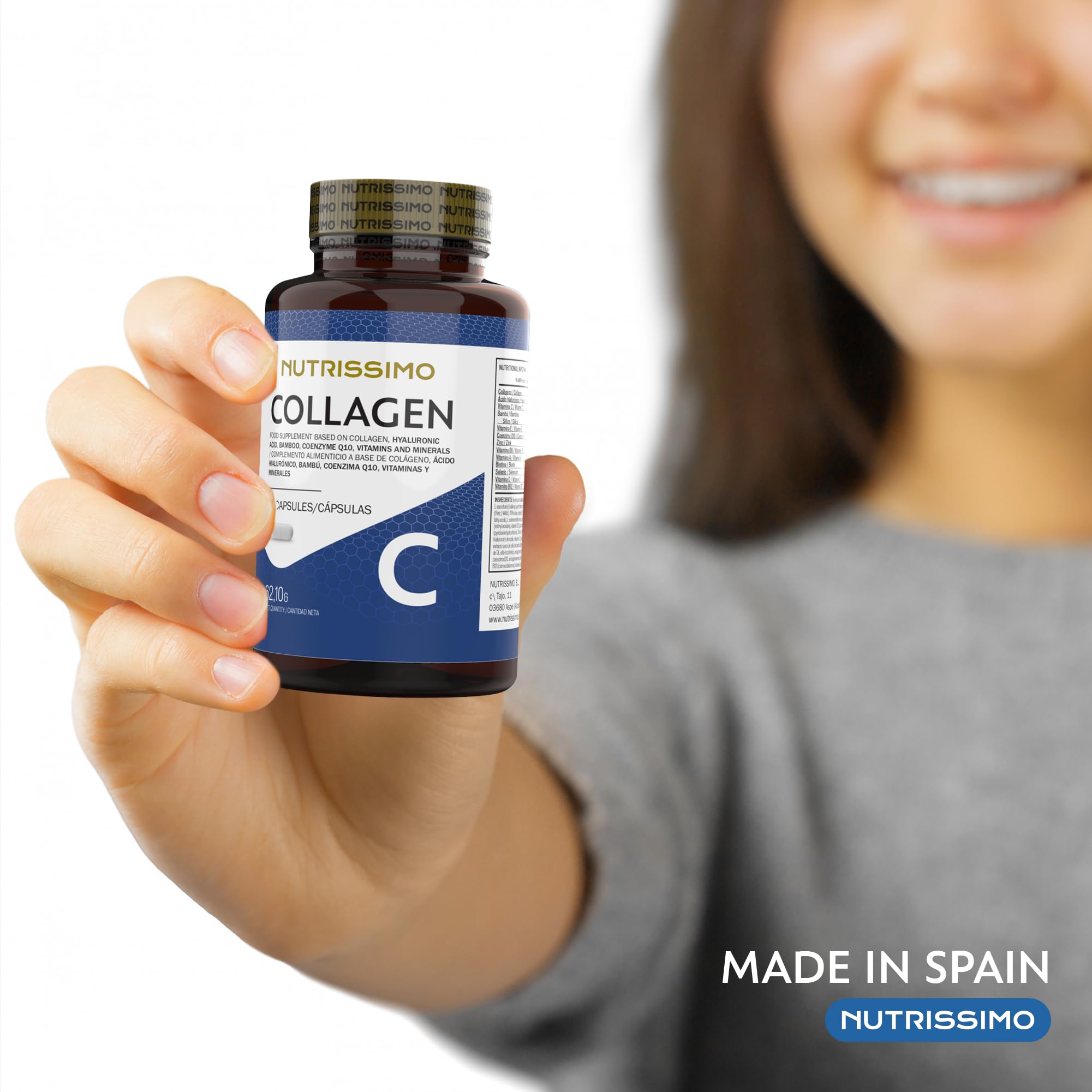 NUTRISSIMO Collagen + Hyaluronic Acid + Biotin + CoQ10 + Vitamins A, C (non-acidic), D and B12 + Zinc NUTRISSIMOAu supplements