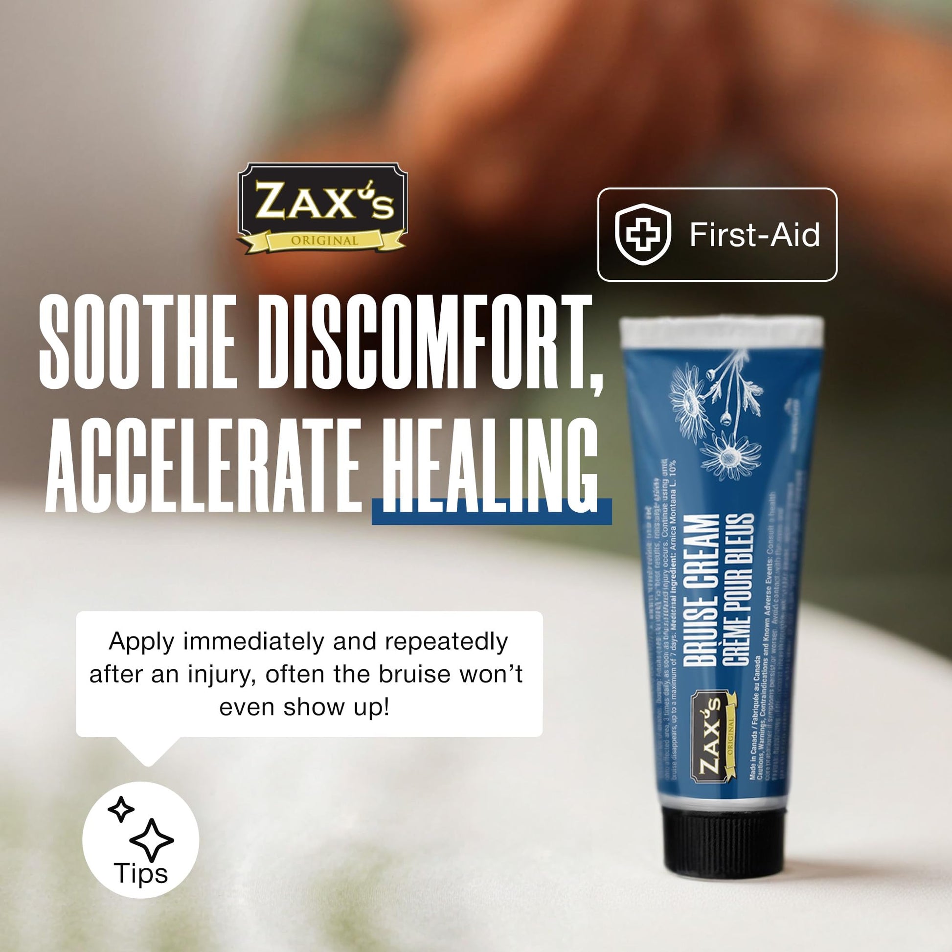 ZAX'S ORIGINAL Bruise Cream - Arnica and Witch Hazel Blend, Gentle on Skin, Plant-Based Ingredients for Skin Care - 28g ZAX'S ORIGINALAu supplements