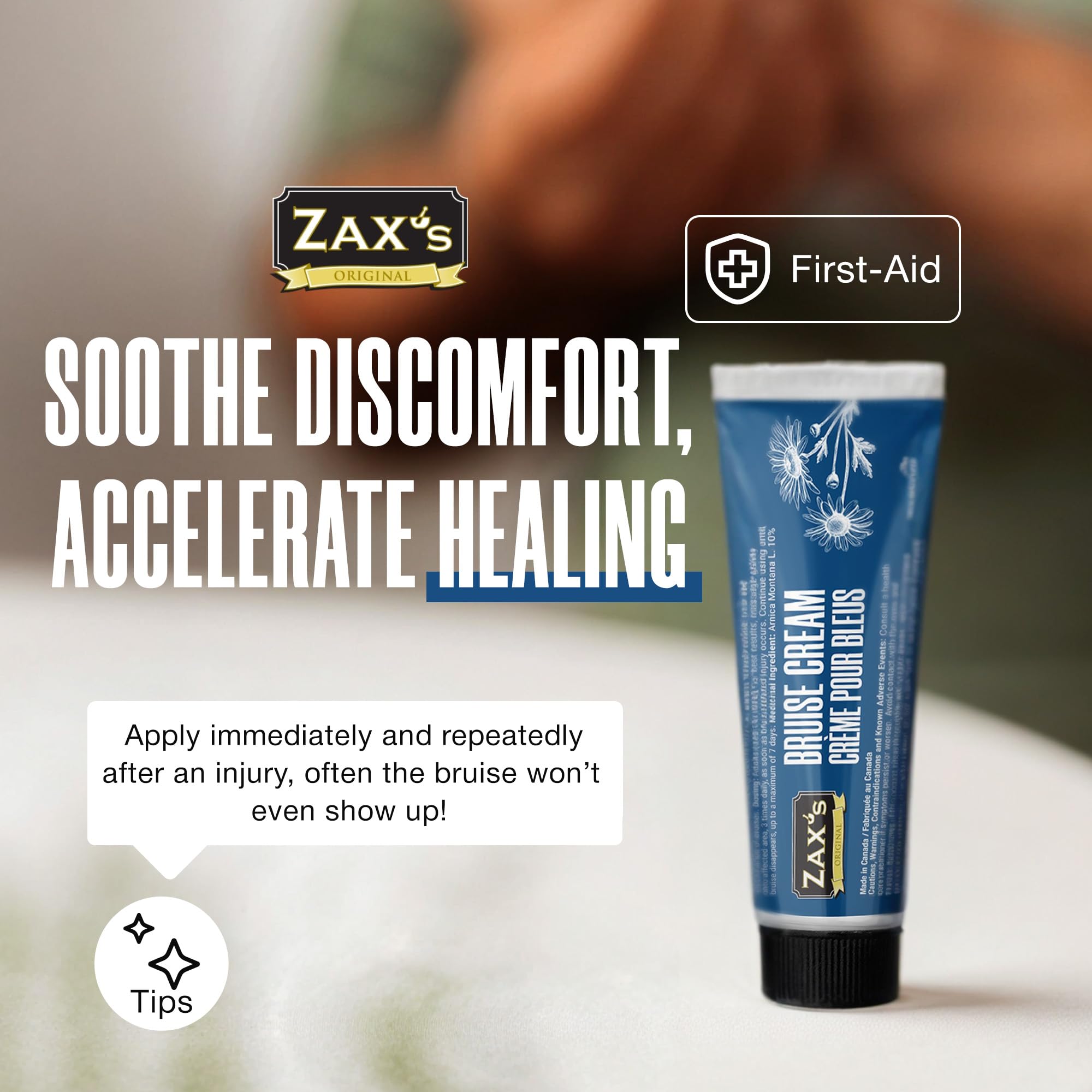 ZAX'S ORIGINAL Bruise Cream - Arnica and Witch Hazel Blend, Gentle on Skin, Plant-Based Ingredients for Skin Care - 28g ZAX'S ORIGINALAu supplements