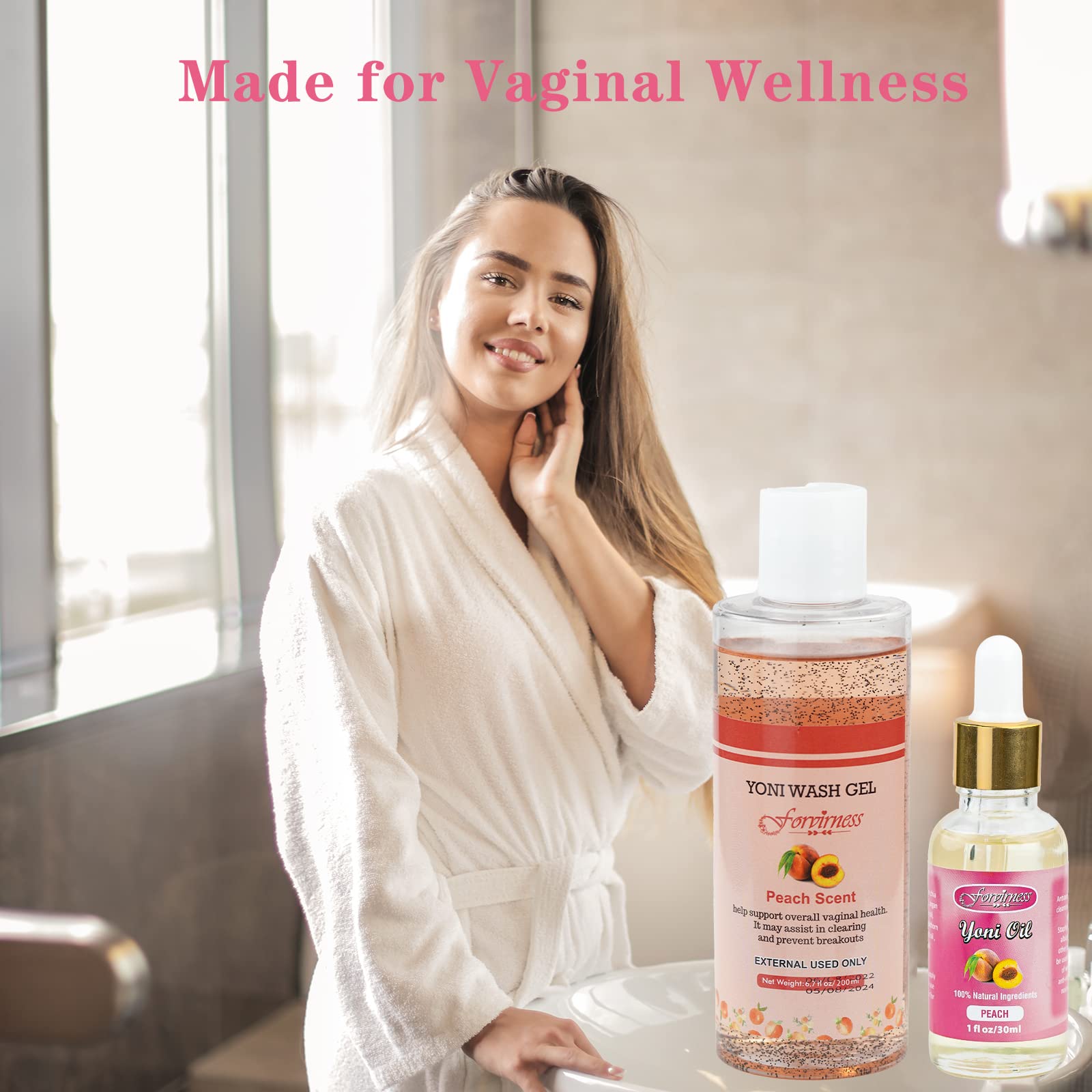 forvirness Feminine Wash & Natural Yoni Oil Set - Cleanse, Remove Odor, pH Balance for Women forvirnessAu supplements