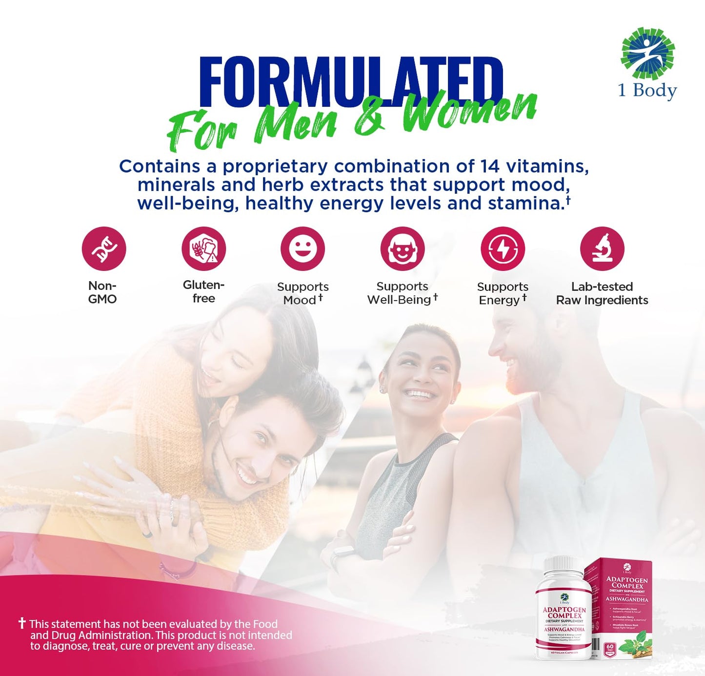1 Body Adaptogen Complex with Ashwagandha 1 BodyUS supplements