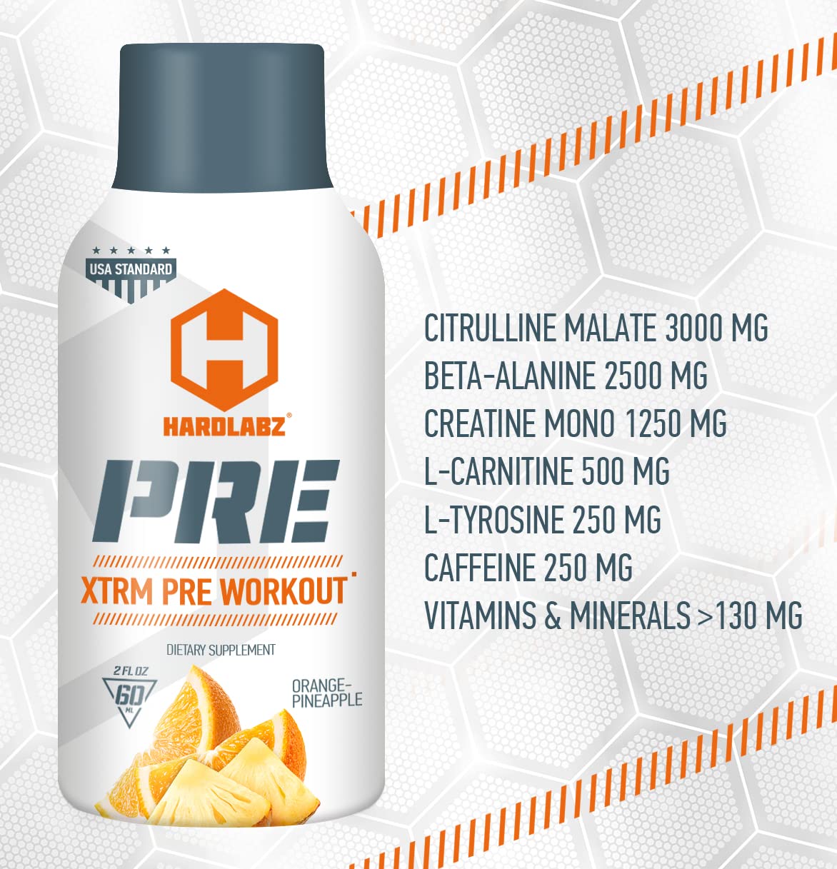 HARDLABZ PRE – Extra Strength Liquid Pre-Workout Energy Shot with Caffeine (250 mg) HARDLABZAu supplements