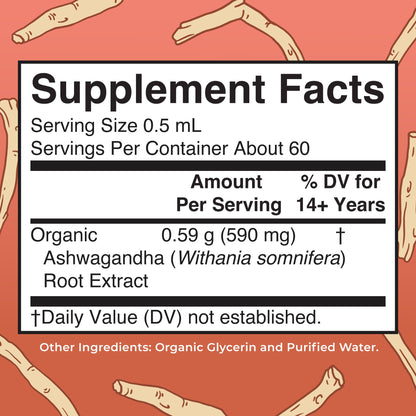 MaryRuth Organics Ashwagandha Root | USDA Organic Ashwagandha Liquid Drops | Stress Relief, Natural Calm, Relaxation and Mood Support Supplement | Adaptogenic | Nervine | Vegan | Non-GMO | 60 Servings MARYRUTH'SUS supplements