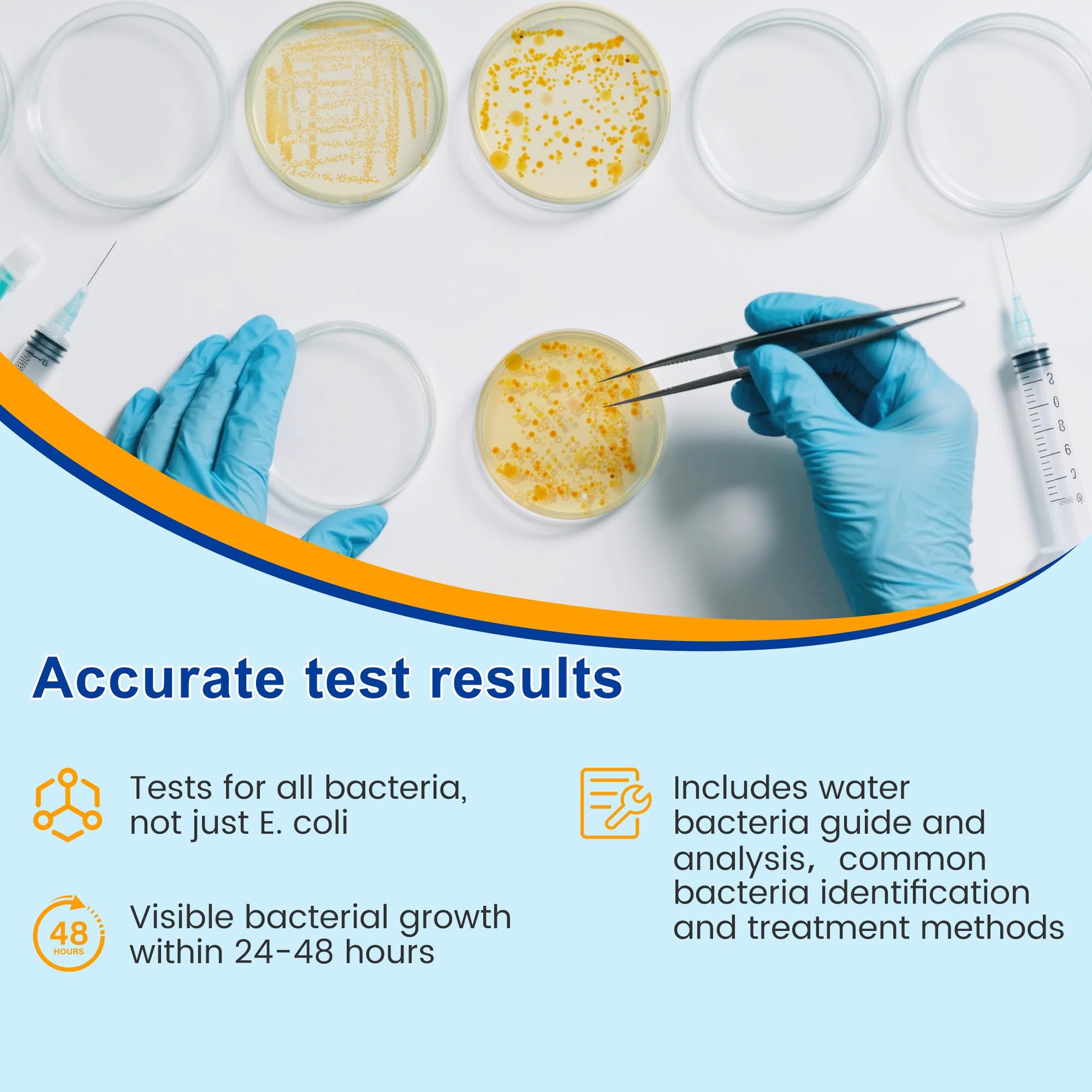 Bacteria Test Kits for Drinking Water - 12 Tests Detect Coliform, E.coli & All Bacteria | Home Quality Testing Kit for Well, Tap, Pool, Hot Tub & City Water | Easy DIY Tester with Free Lab Analysis FunhaostarAu supplements