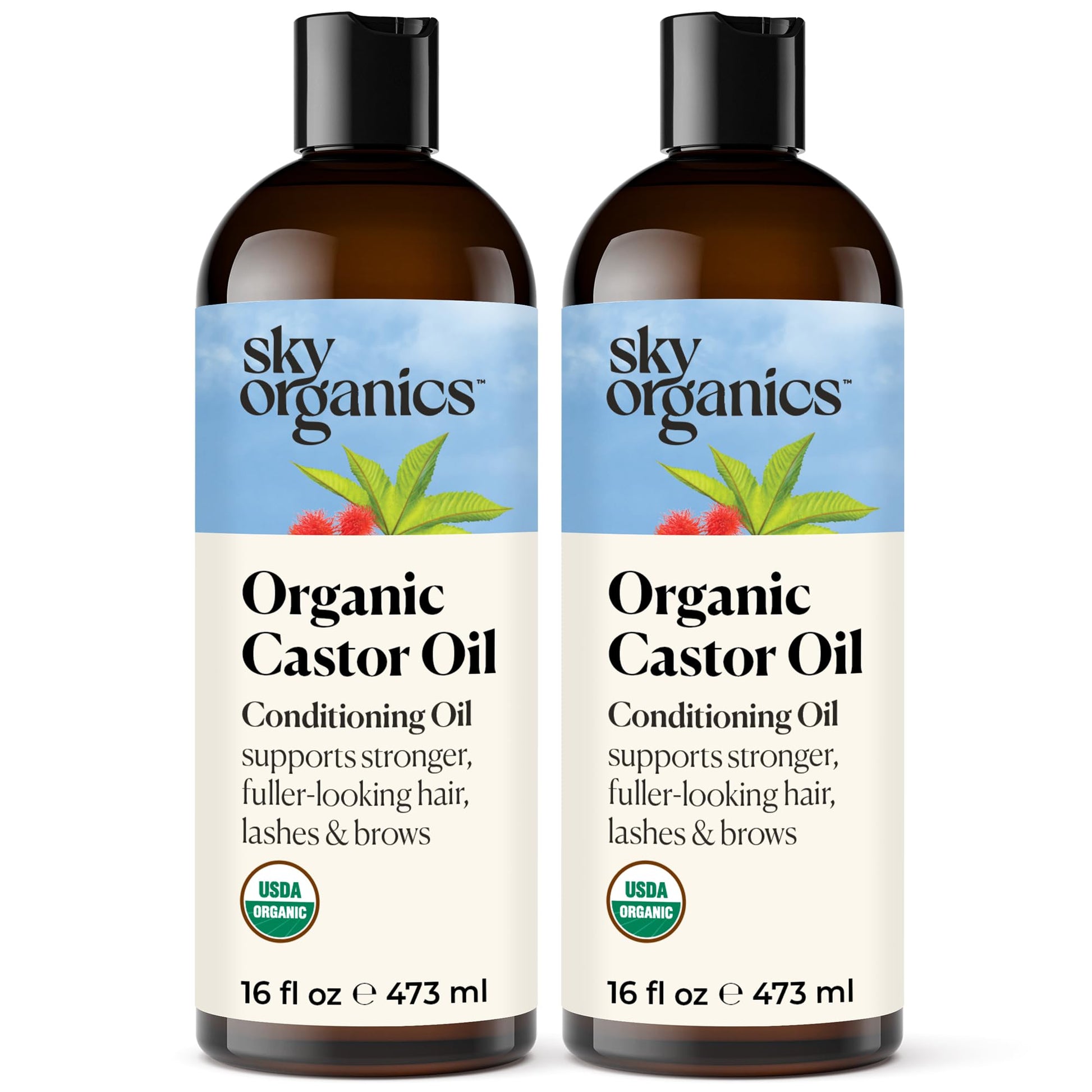 Sky Organics Castor Oil (2x16oz) USDA Organic Cold-Pressed Unrefined100% Pure Sky OrganicsAu supplements