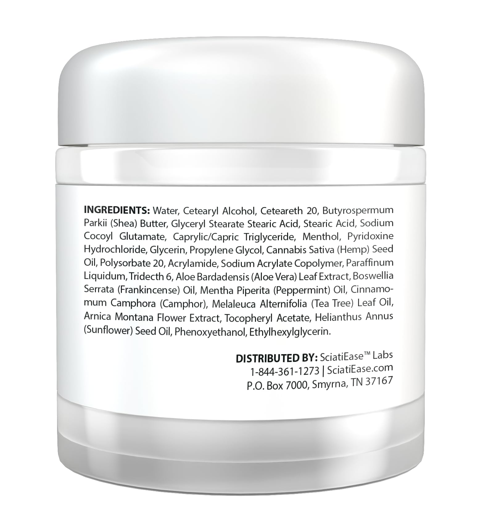 SciatiFlex Topical Sciatic Cream - Maximum Strength Hemp Cream with Arnica Extract, Shea Butter & Aloe Vera - Help with Nerve Discomfort in Lower Back, Hips, Buttocks, Legs & Feet - 4oz SciatiEaseAu supplements