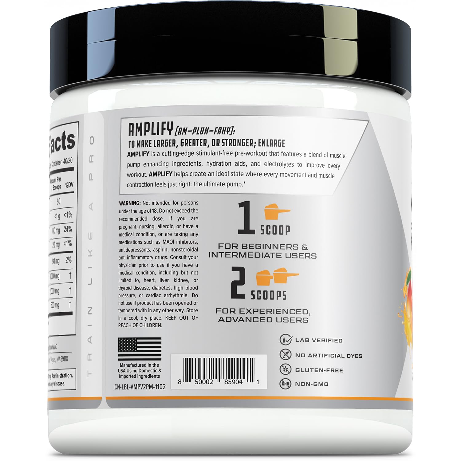 Cutler Nutrition Amplify 2.0 Caffeine Free Pre Workout for Men and Women Stimulant Free Cutler NutritionAu supplements