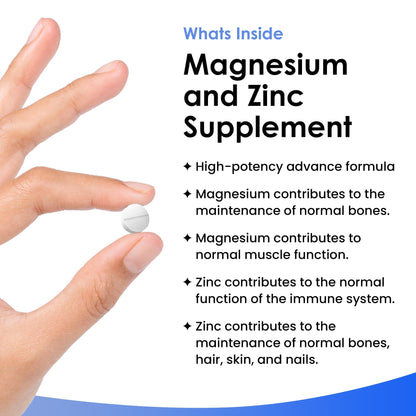 Magnesium Supplements 516mg With Zinc - 120 Magnesium Tablets Supports Muscle NEW LEAF PRODUCTSUS supplements