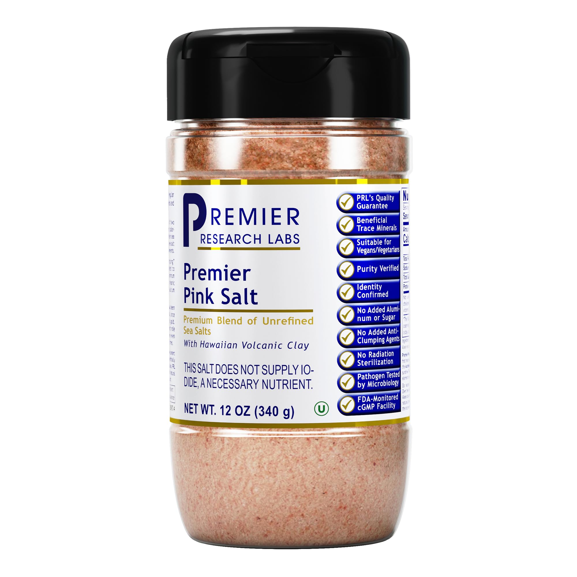 Premier Research Labs Pink Salt - Our Pink Sea Salt is a Hawaiian Red Alaea Sea Salt and Australian Salt Blend for Cooking, Baking with Minerals and Rich Taste - 12 oz Premier Research LabsAu supplements