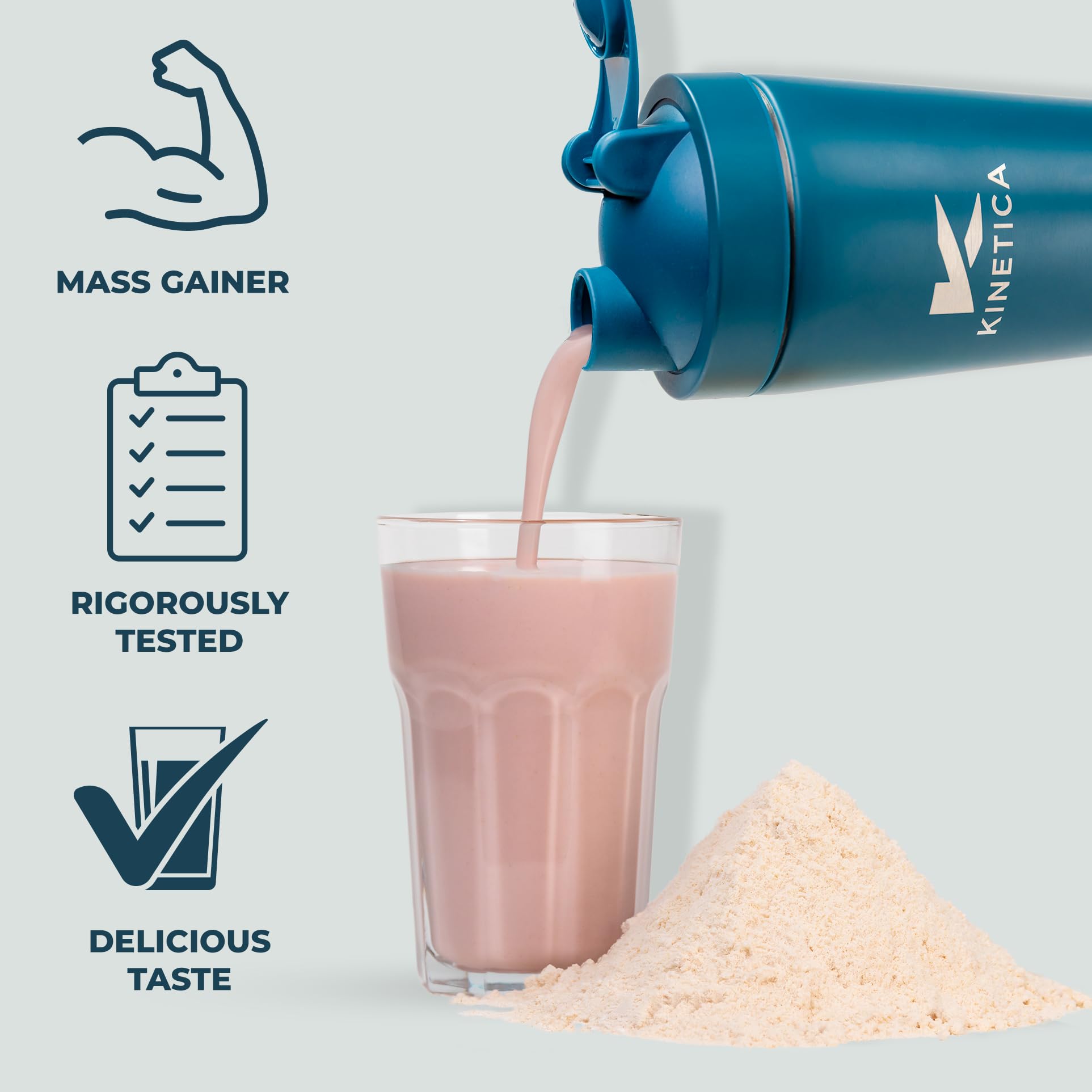 Kinetica OatGain Weight Gainer 600+ Calories & 47g Protein per Serving, 2.4 kg KineticaAu supplements