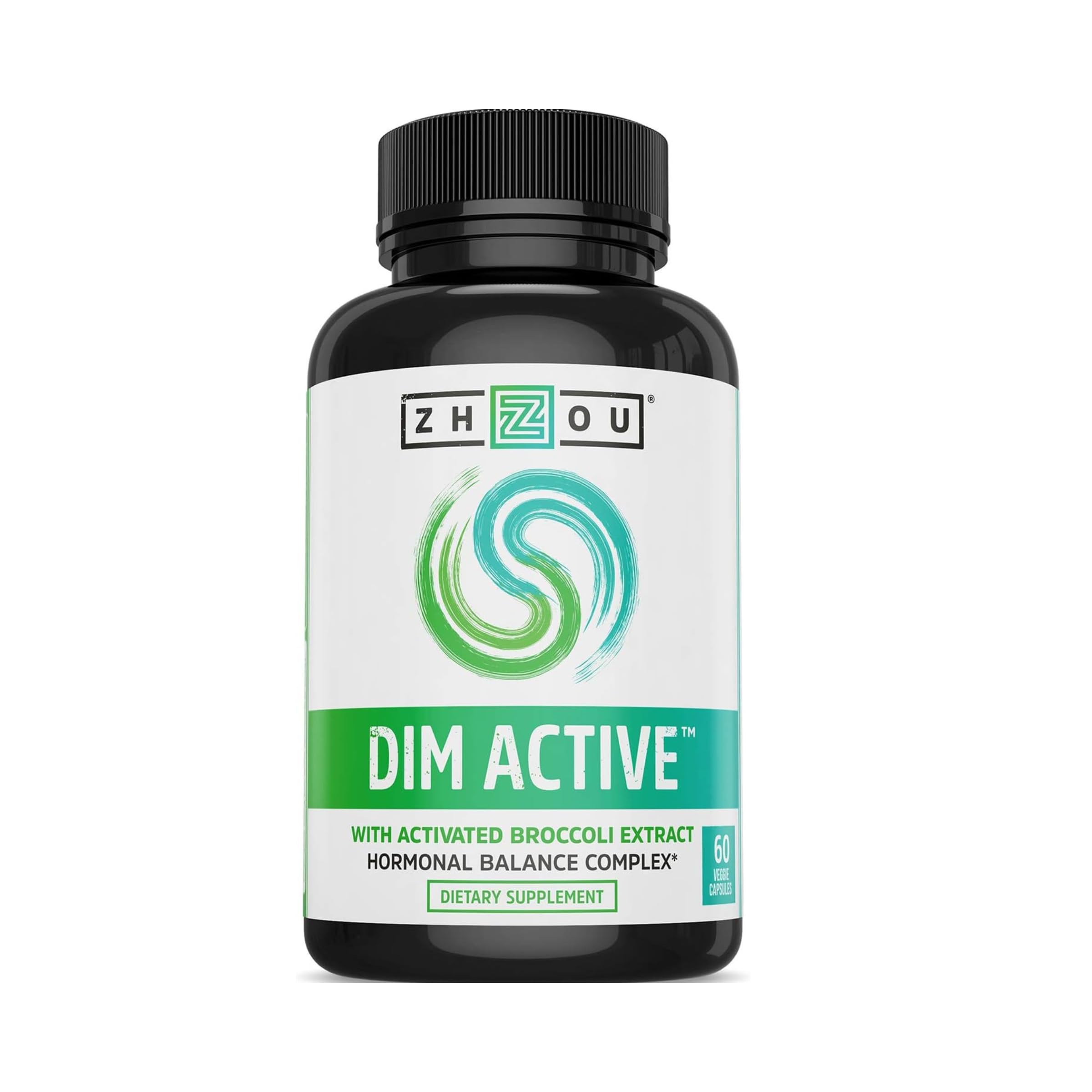 Zhou DIM Active - DIM Supplement, Hormone Balance for Women & Men, Hormonal Support with 250mg Diindolylmethane - 60 Vegan Capsules ZHOUAu supplements