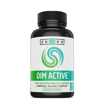 Zhou DIM Active - DIM Supplement, Hormone Balance for Women & Men, Hormonal Support with 250mg Diindolylmethane - 60 Vegan Capsules ZHOUAu supplements