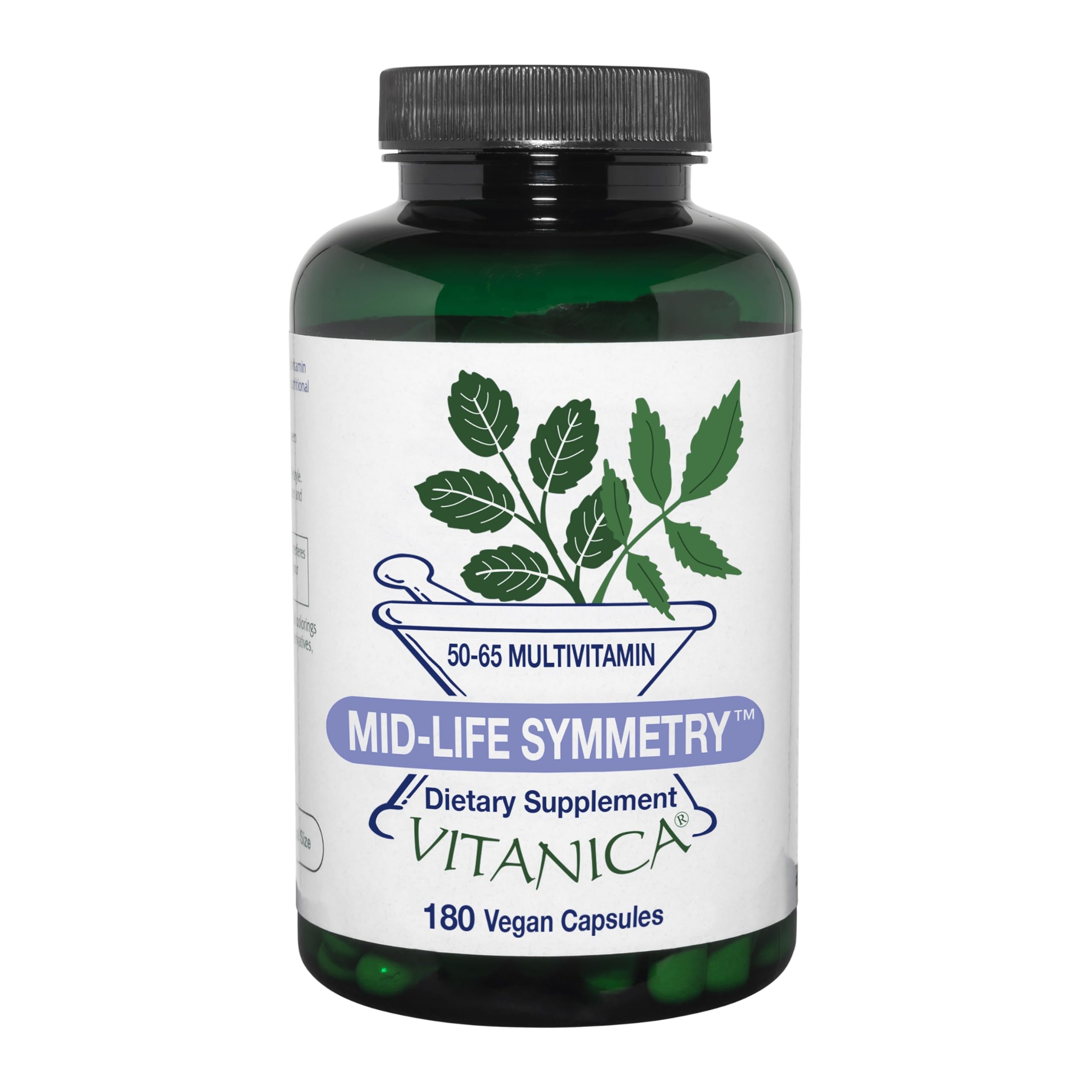 Vitanica - Mid-Life Symmetry, 50-65 High Potency Daily Multivitamin and Mineral, Vegan, 180 Capsules VitanicaAu supplements