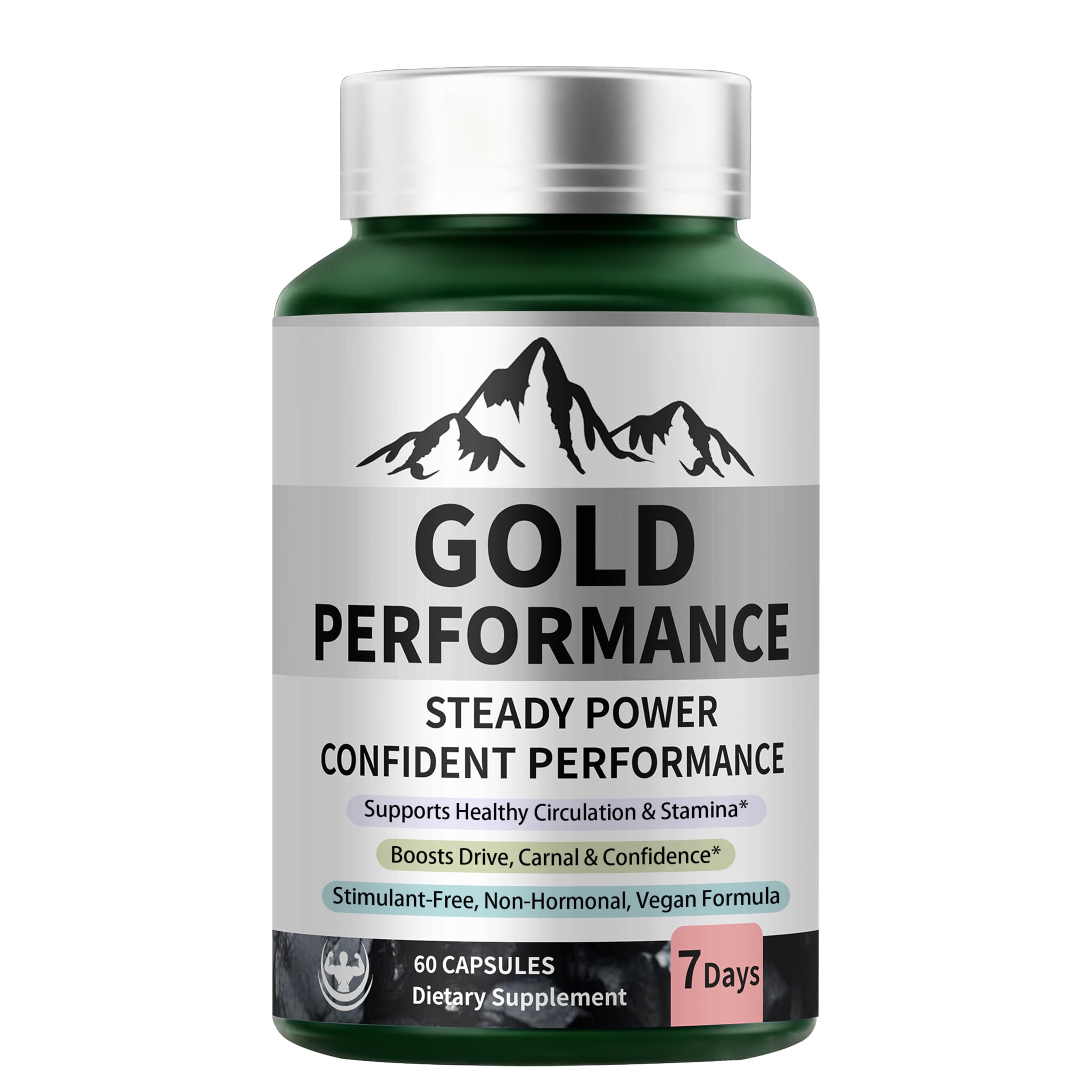Quantum Gold Performance Capsulas – Daily Energy & Endurance Support Supplement | Boost Motivation & Confidence | 60 Capsules(1PC) ultimapeakAu supplements