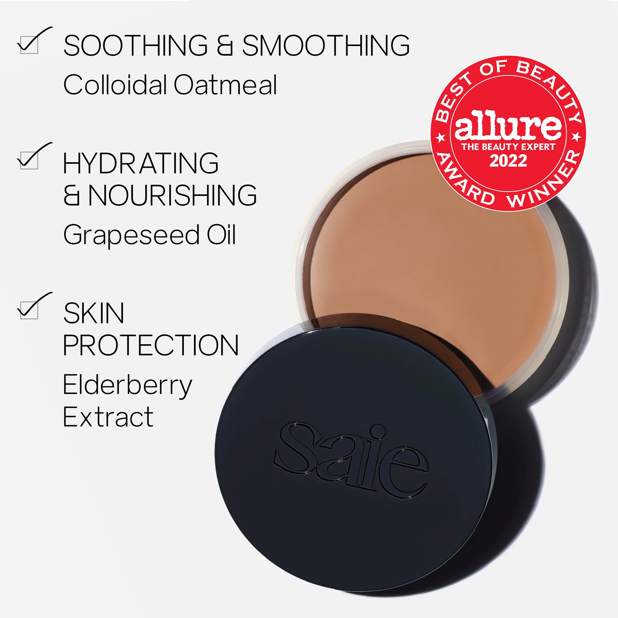 Saie Sun Melt Cream Bronzer - Buildable Balm Face Bronzer for Effortless Sculpting - Cream Contour Enriched with Vitamin C, Nourishing Skincare Ingredients & a Natural Finish - Tan Bronze (1 oz) SaieAu supplements