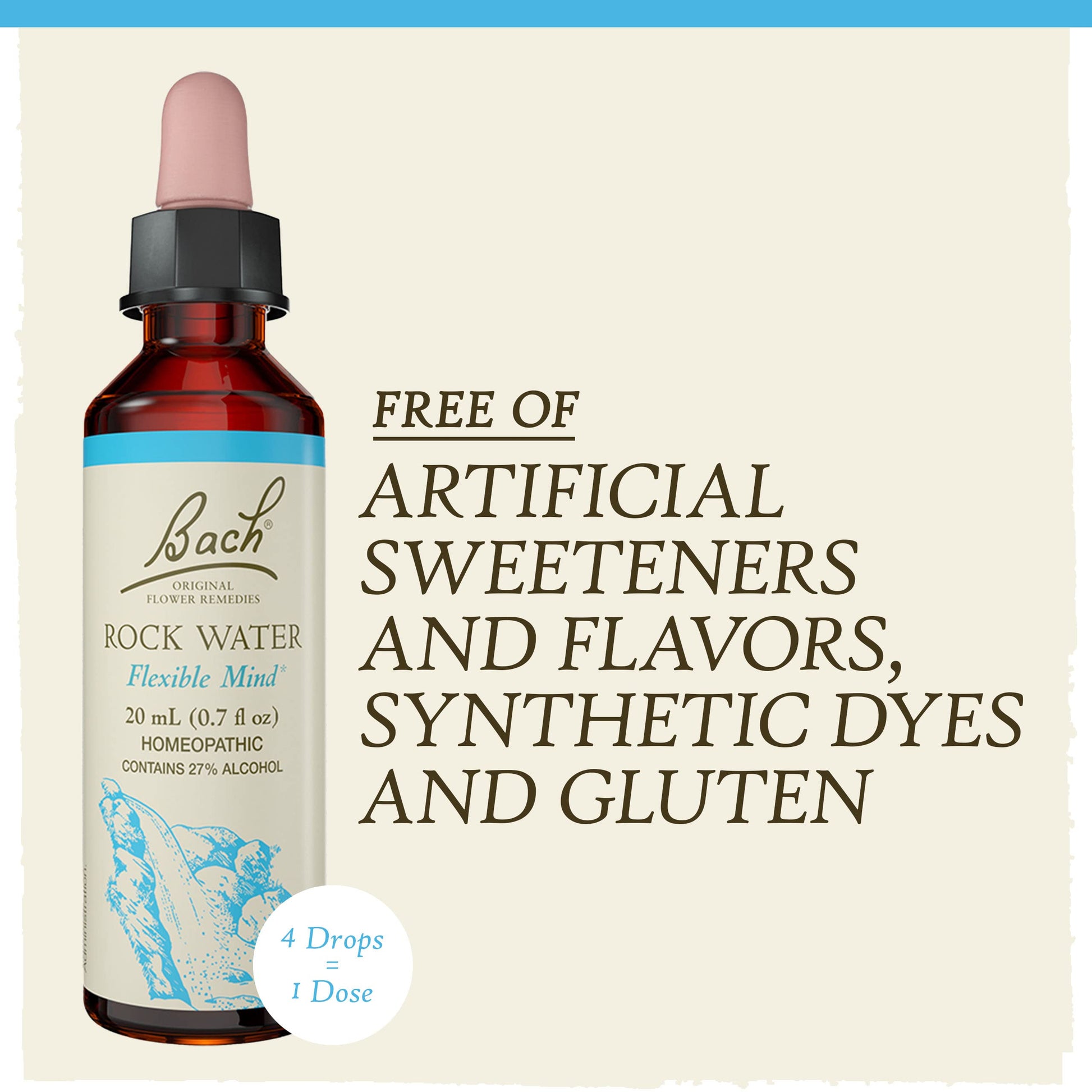 Bach Original Flower Remedies, Rock Water for Flexibility, Natural Homeopathic Flower Essence BachAu supplements