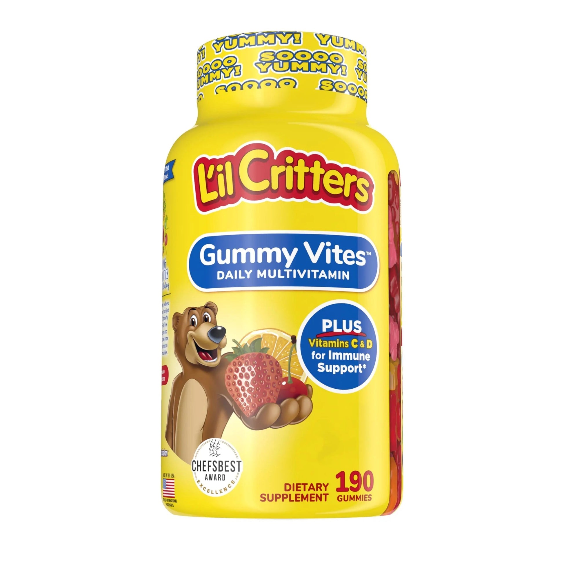 Vitafusion Fiber Well Fit Gummies, 90 Count and L’il Critters Gummy Vites Daily Gummy Multivitamin for Kids, 190 Gummies VitafusionAu supplements