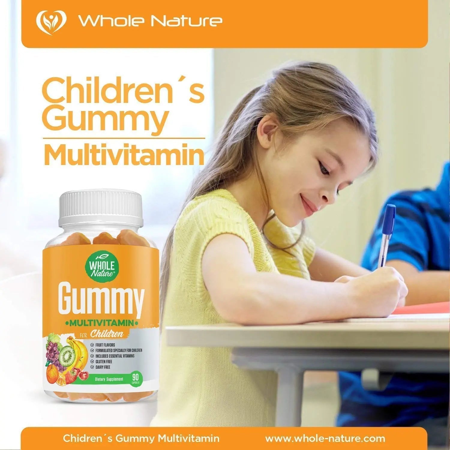 Whole Nature Kids Gummy Multivitamin - Complete Daily Essentials Childrens Vitamins and Minerals for Overall Wellness, 90 Gummies Whole NatureAu supplements