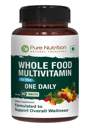 Pure Nutrition Whole Food Multivitamins for Men | 90 Tabs | One-A-Day | 100% RDA | 24 Natural Vitamins and Minerals | PURE NUTRITION NATURAL TREASURESAu supplements