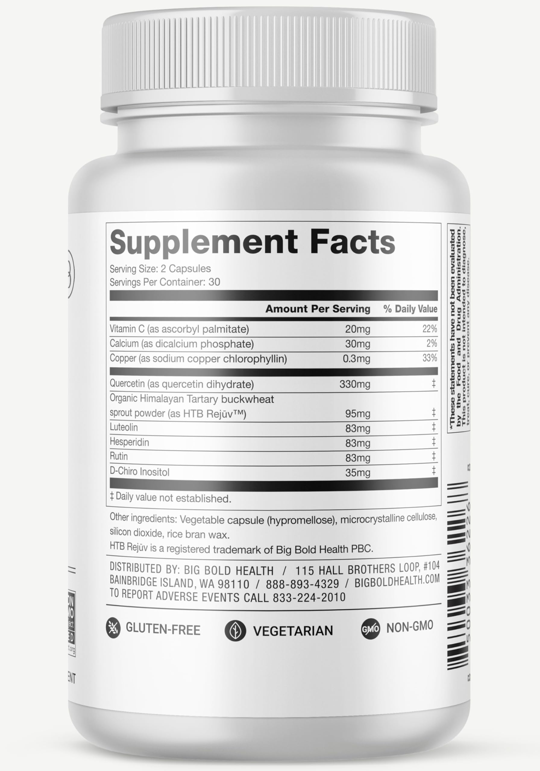 BIG BOLD HEALTH HTB Immune Rejuvenate - Polyphenols Supplement for Immune Support with Himalayan Tartary Buckwheat - Gluten Free, Dairy Free, Non-GMO Formula - 60 Vegetarian Capsules BIG BOLD HEALTHAu supplements