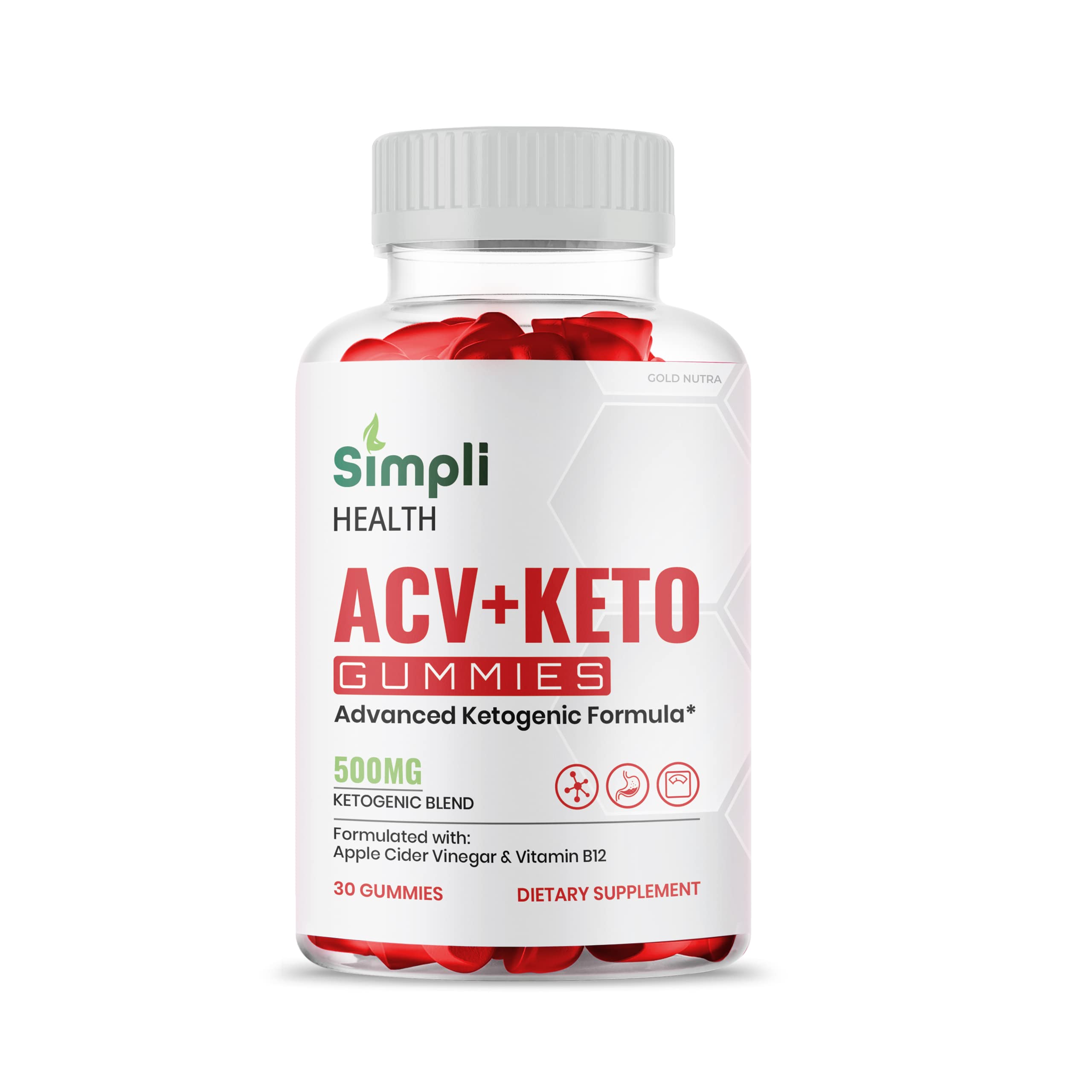 (3 Pack) Simpli Health ACV Keto Gummies, Maximum Strength Gold NutraAu supplements