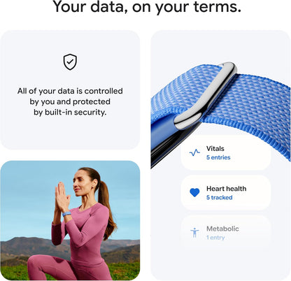 Google Fitbit Air - Screenless Activity Tracker with Fitness, Heart Rate, and Sleep Tracking - Personalized AI-Powered Coaching - Up to 7 Days’ Battery Life - Works with iOS and Android - Lavender FitbitUS supplements