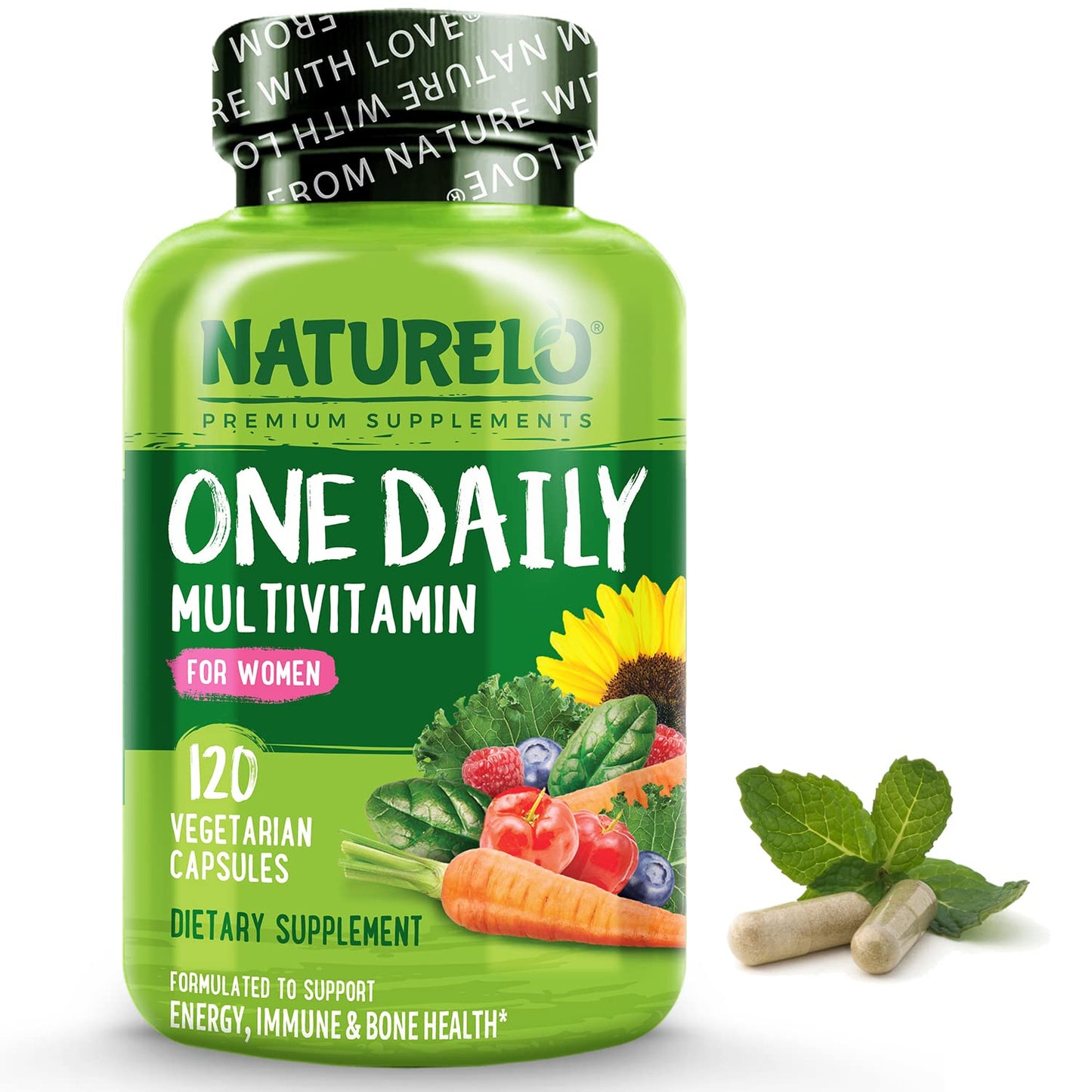 NATURELO One Daily Multivitamin for Women - Energy Support - Whole Food Supplement NATURELOUS supplements