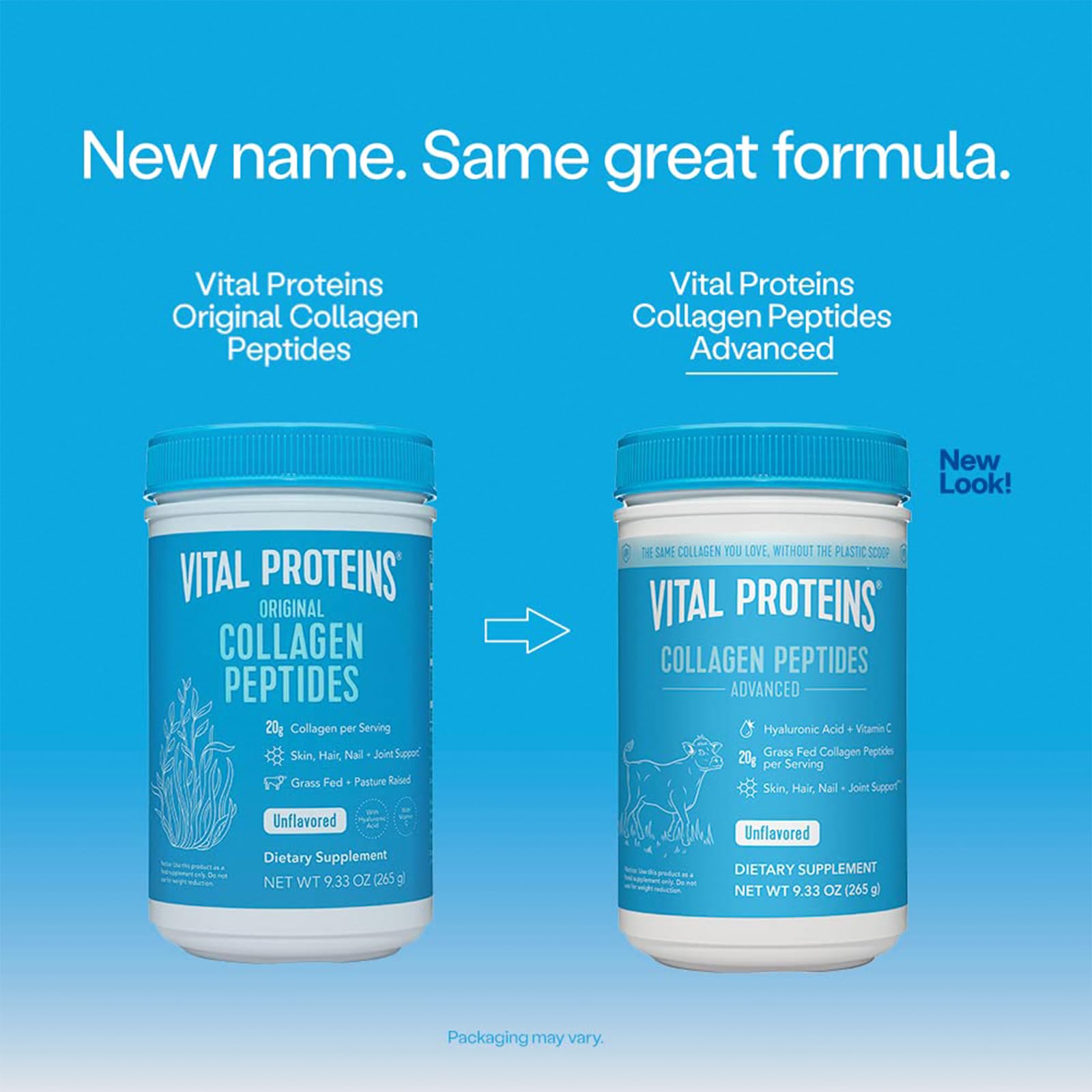 Vital Proteins Collagen Peptides Powder, 9.33 oz Unflavored + 15 oz Vanilla Plant Protein Vital ProteinsUS supplements