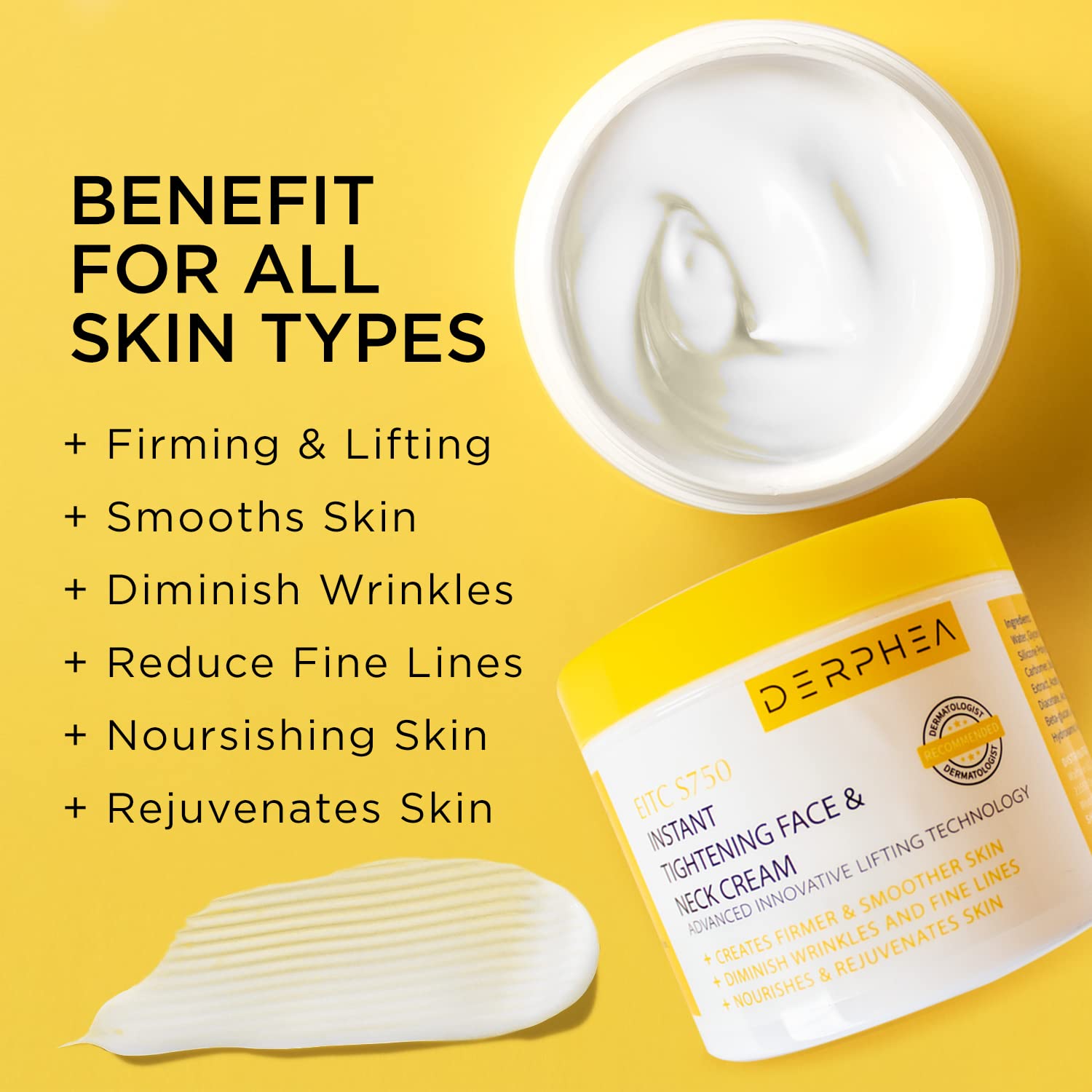 DERPHEA Neck Cream, Face Firming Cream, Face & Neck Cream, Advanced Skin Tightening DERPHEAUS supplements