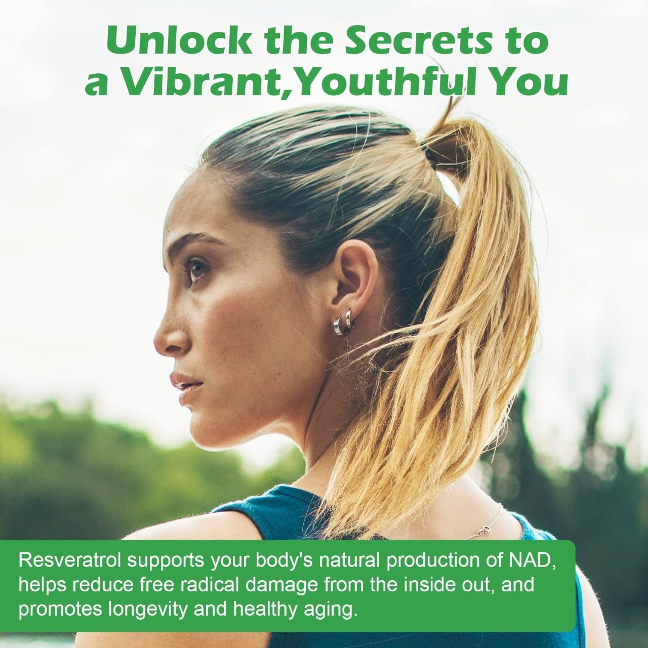 VitaCosmoX NAD+ with Resveratrol Similar to Nicotinamide Riboside Supplement, 1000 mg, 90 Capsules Vegan Non-GMO VitaCosmoXAu supplements