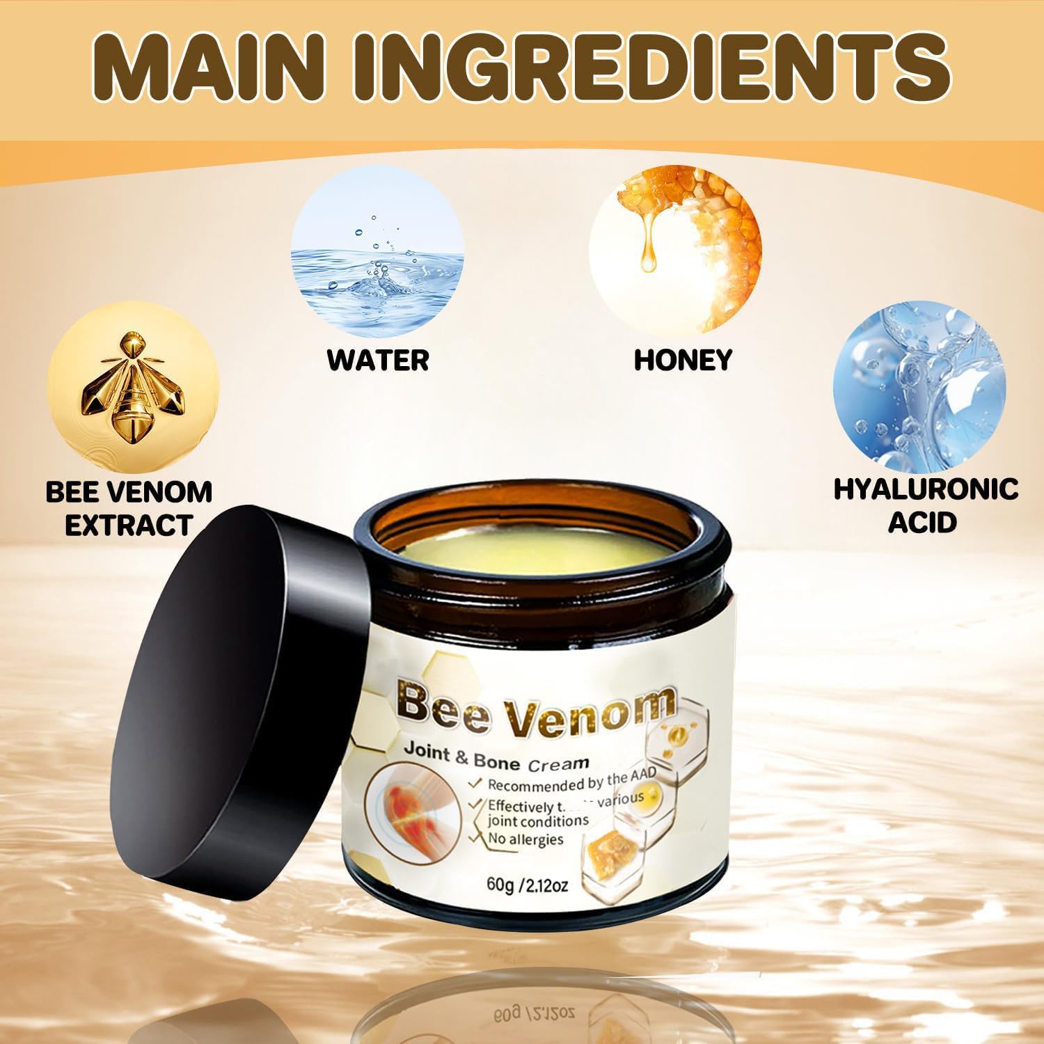 ArthroEase Bee Venom Arthritis Cream, Joint & Muscle Soothing Bee Venom Cream, Professional Bee Venom Joint Cream, Bee Venom Joint Gel - Specially for for Back, Neck, Hands, Knee (2 Bottle) LmoyAu supplements