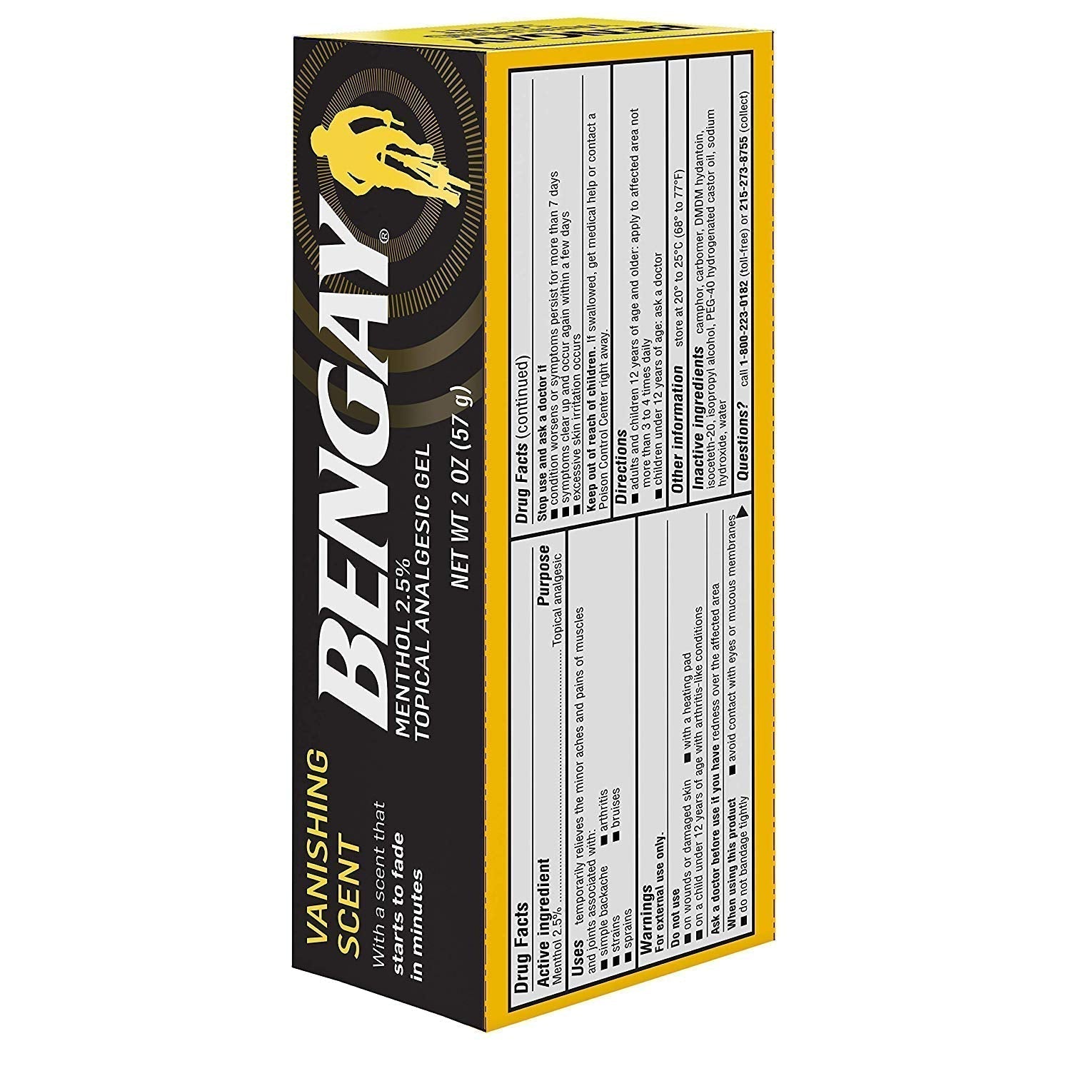 Bengay Menthol 2.5% Topical Analgesic Gel Vanishing Scent 2oz BengayAu supplements