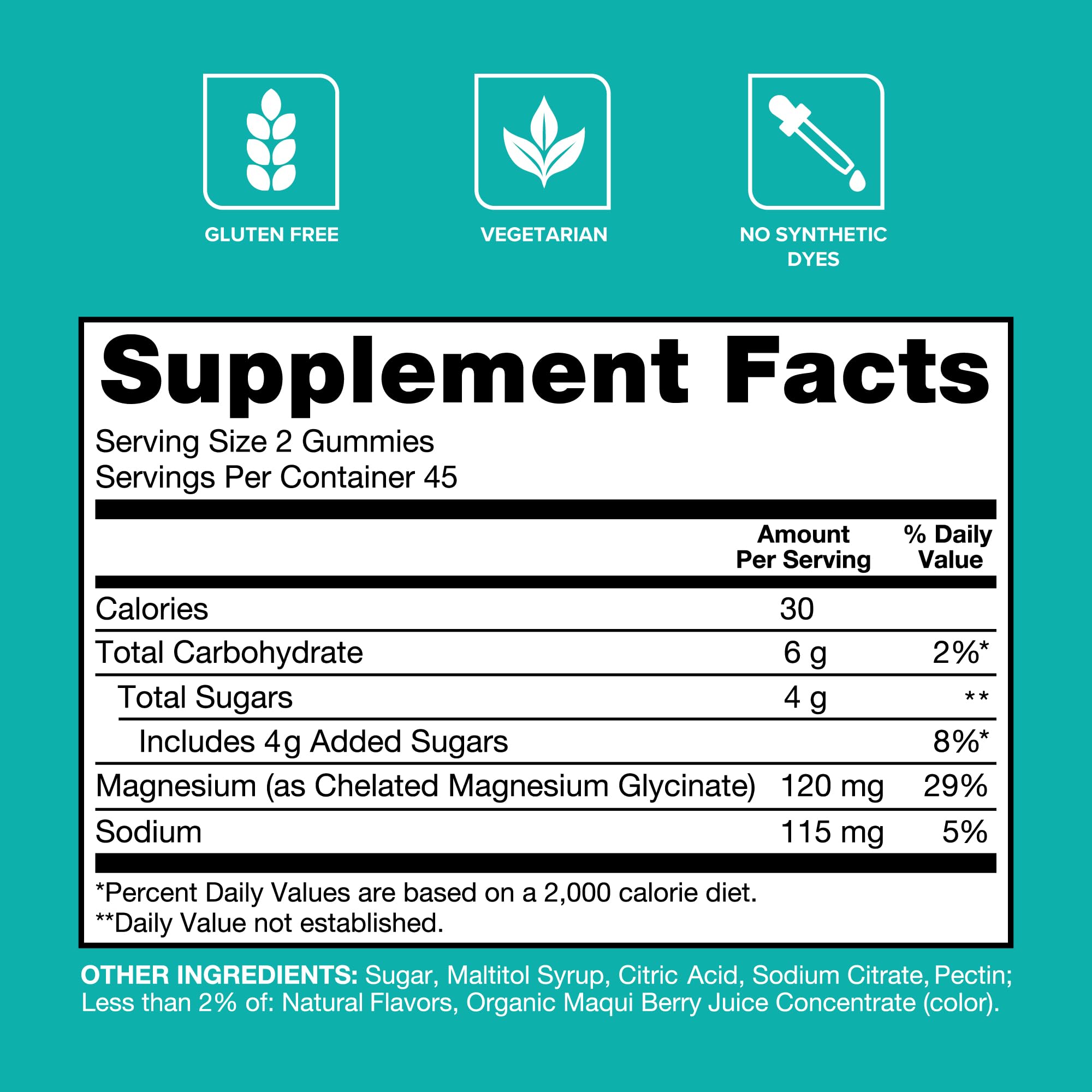 Qunol Magnesium Glycinate Gummies, 120mg of Magnesium Glycinate, High Absorption, Mixed Berry, 90 Count (Pack of 1)