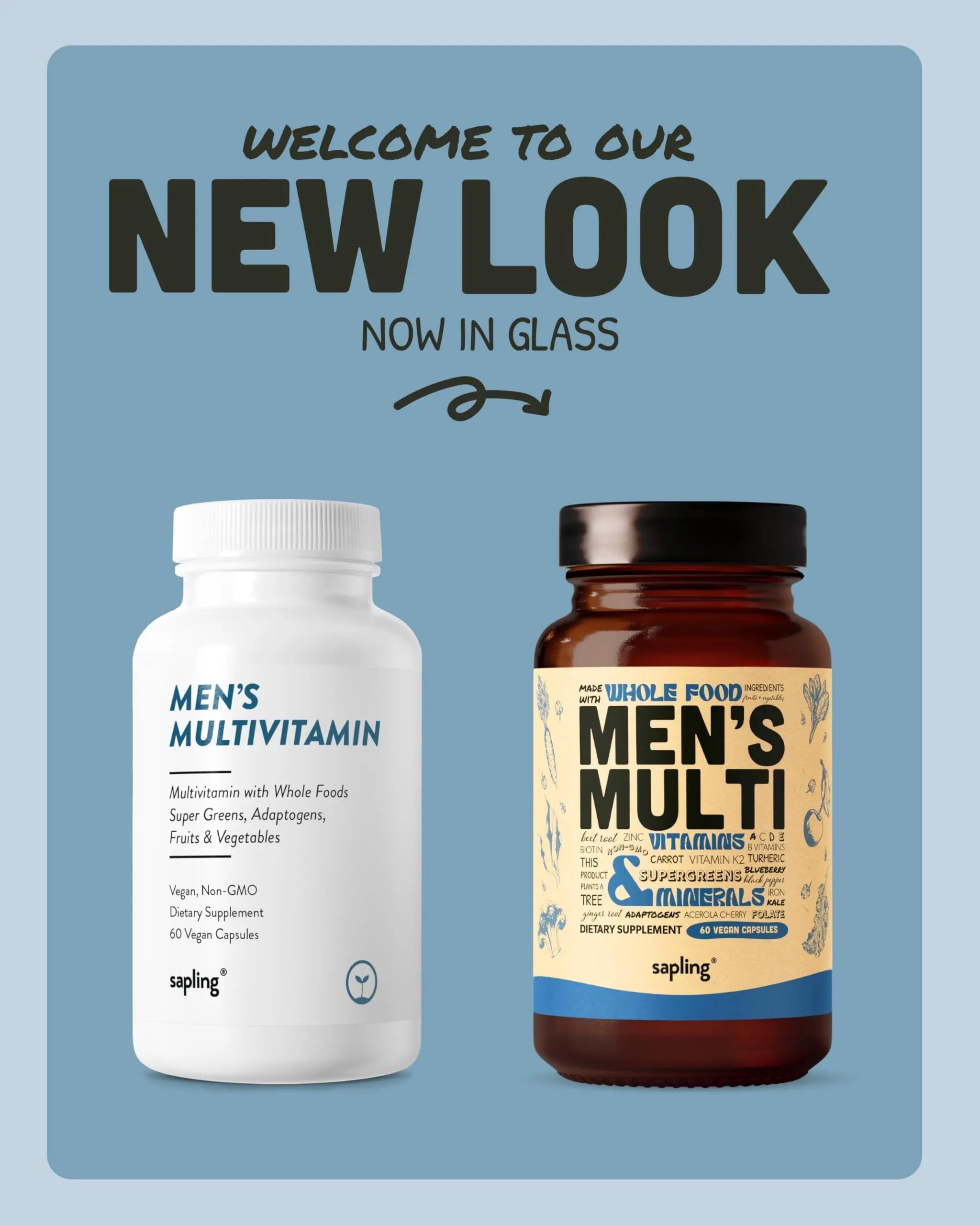 Multivitamin for Men - Daily Men’s Multivitamin - Methylated B Complex with Whole Food Ingredients, Vitamin B12, Folate saplingAu supplements