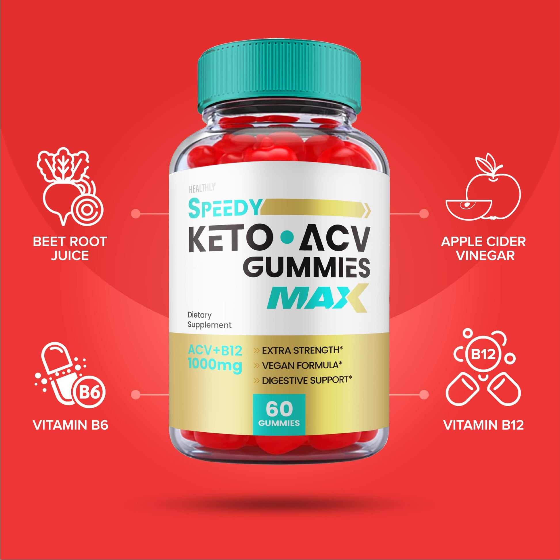 (3 Pack) Speedy Keto ACV Gummies Maximum Strength, Speedy Keto Plus ACV Gummies HealthlyUS supplements
