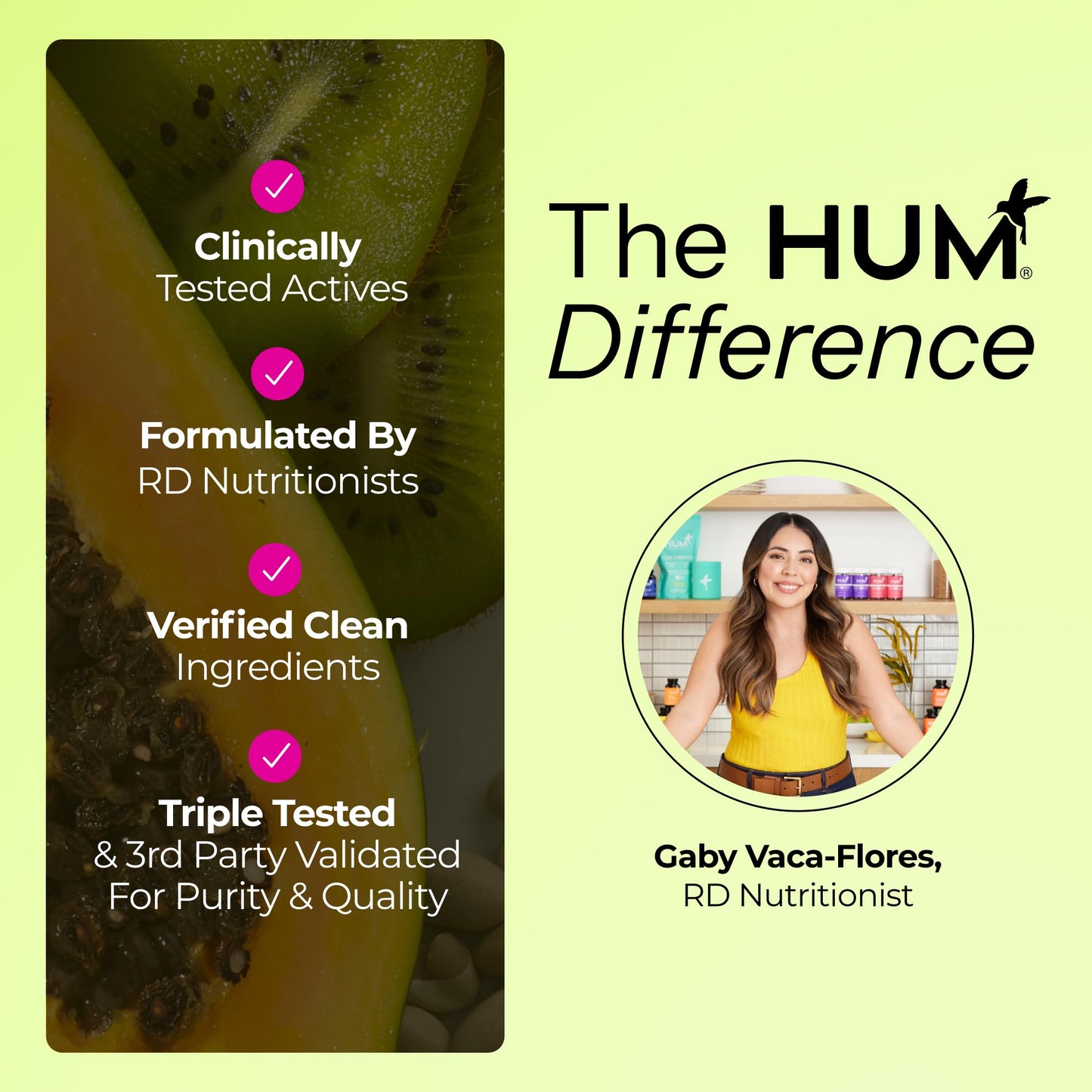 HUM Flatter Me Digestive Enzymes for Women & Men, Digestive Health Bloating Supplement with Ginger & Peppermint Leaf, Fast Acting Anti Bloat Pills Multi Enzyme for Debloating, Vegan, 60 Capsules HUMUS supplements