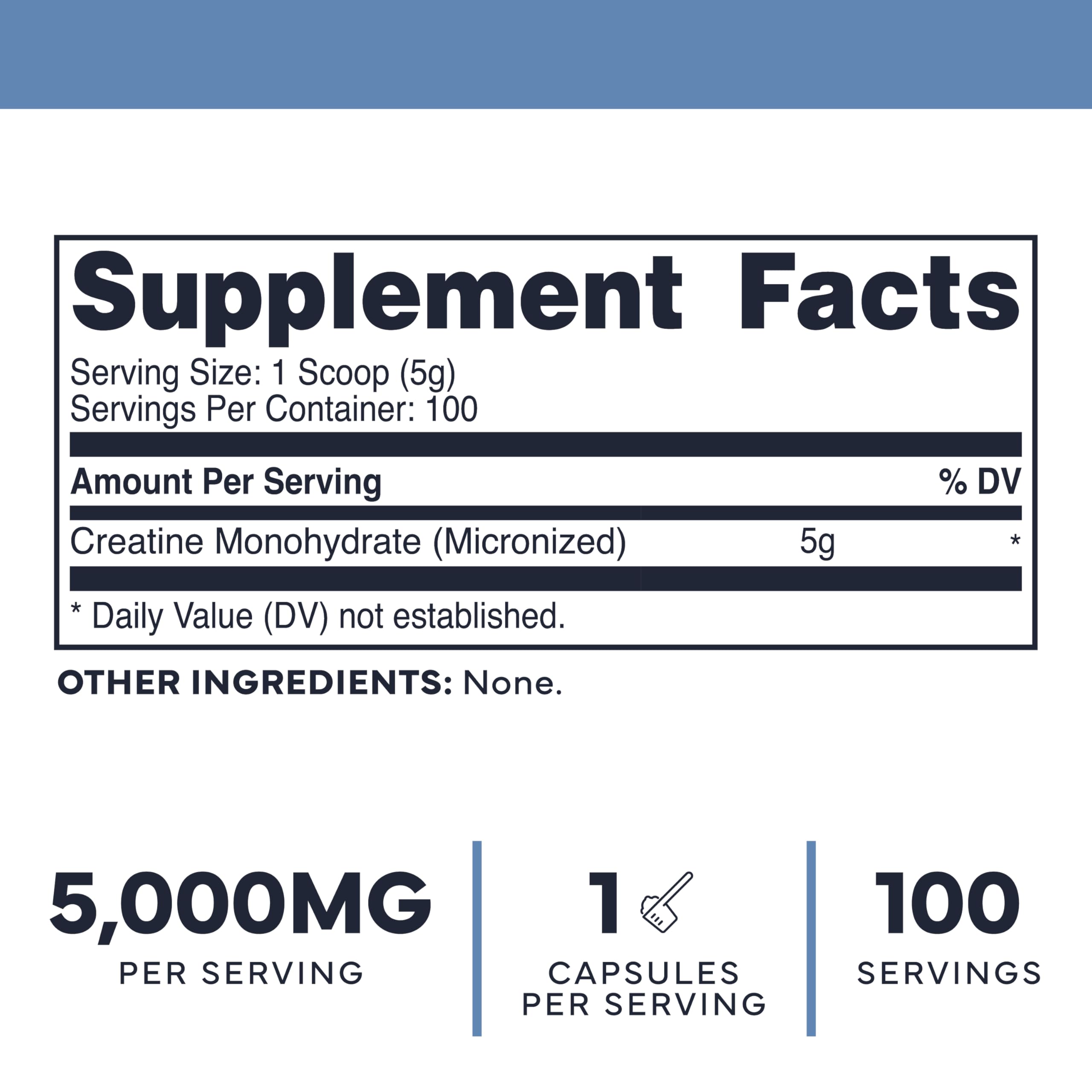 Type Zero Creatine Monohydrate Powder (Unflavored | 500g), 5000 mg Per Serving, Micronized, Zero Sugar, Keto Friendly & Gluten Free, 100 Servings Type ZeroUS supplements