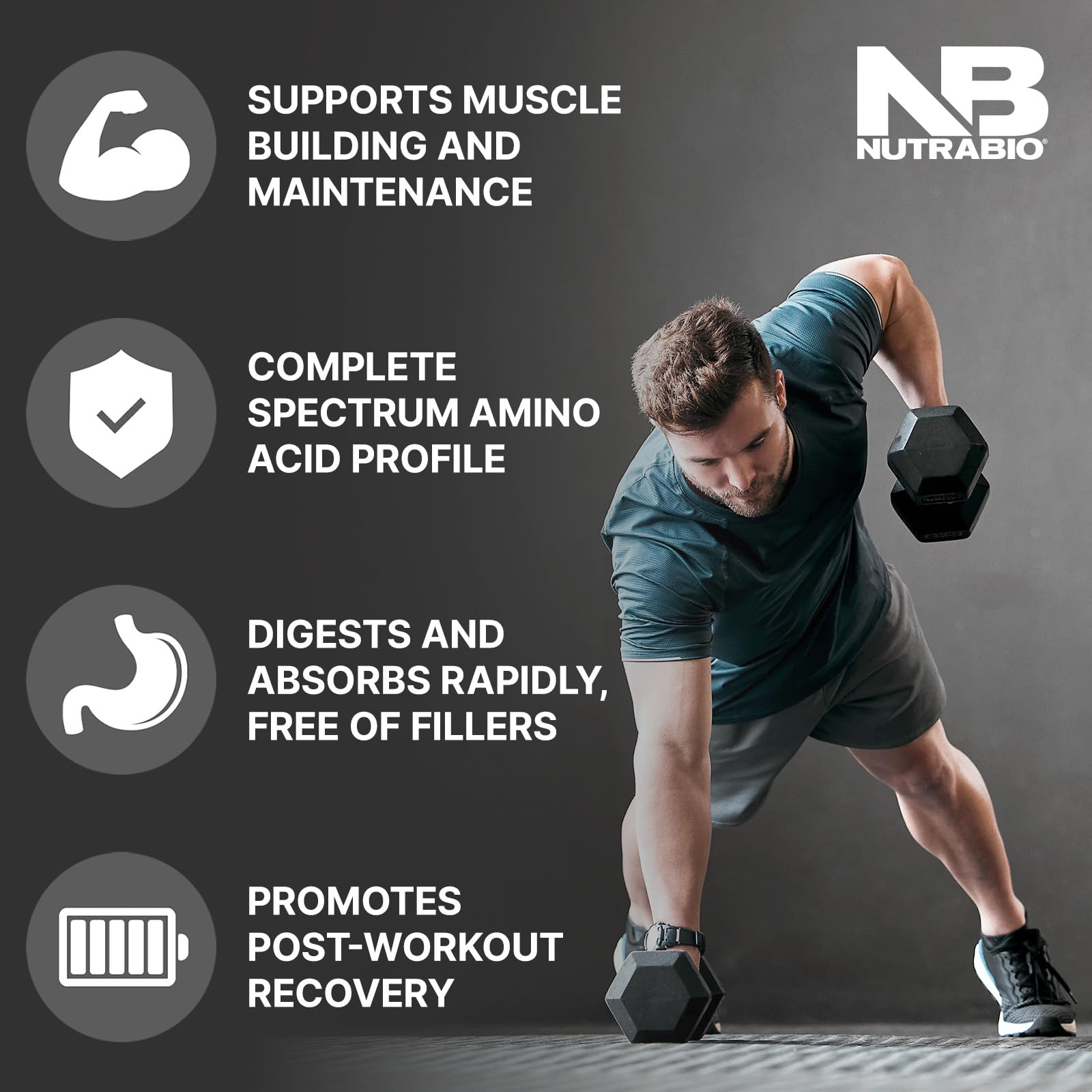 NutraBio Classic Whey Protein Powder- 25G of Protein Per Scoop - Ice Cream Cookie NutraBioUS supplements