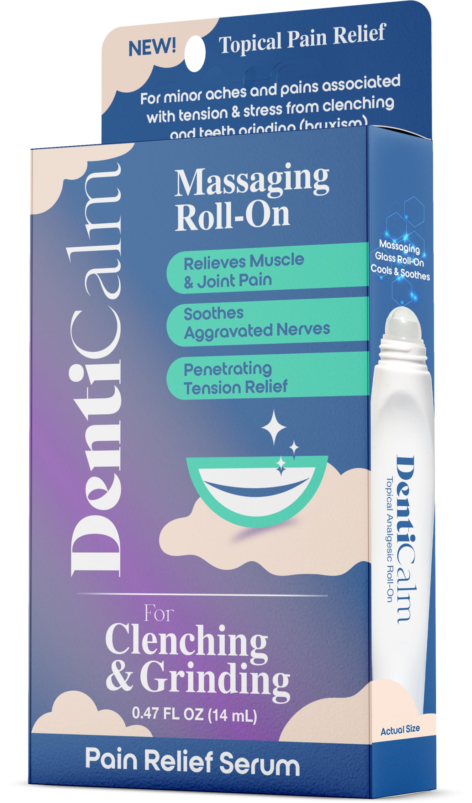 nfuse DentiCalm Soothing Pain Relief for Teeth Grinding and Jaw Clenching (Bruxism), for Jaw, Head and Neck Pain, Stiffness and Tension, Nightguard Discomfort Relief, 0.47 OZ nfuseAu supplements