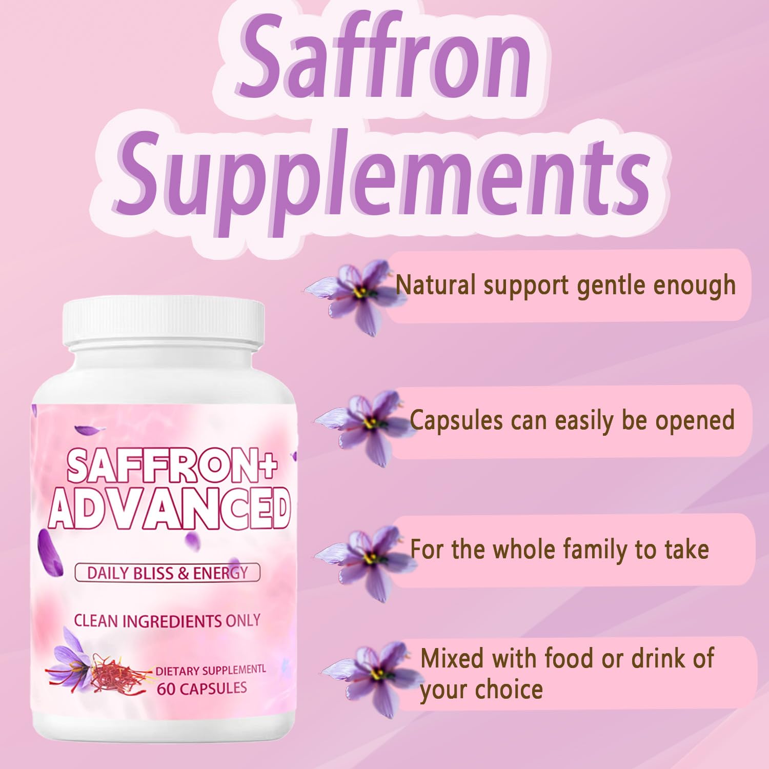 Auren Saffron Supplements,Advanced 10-in-1 Wellness Supplement | Ashwagandha, Fat-Soluble Vitamin C, Saffron Extract, Magnesium, Turmeric | 60 Vegan Capsules | Non-GMO OnswildcAu supplements