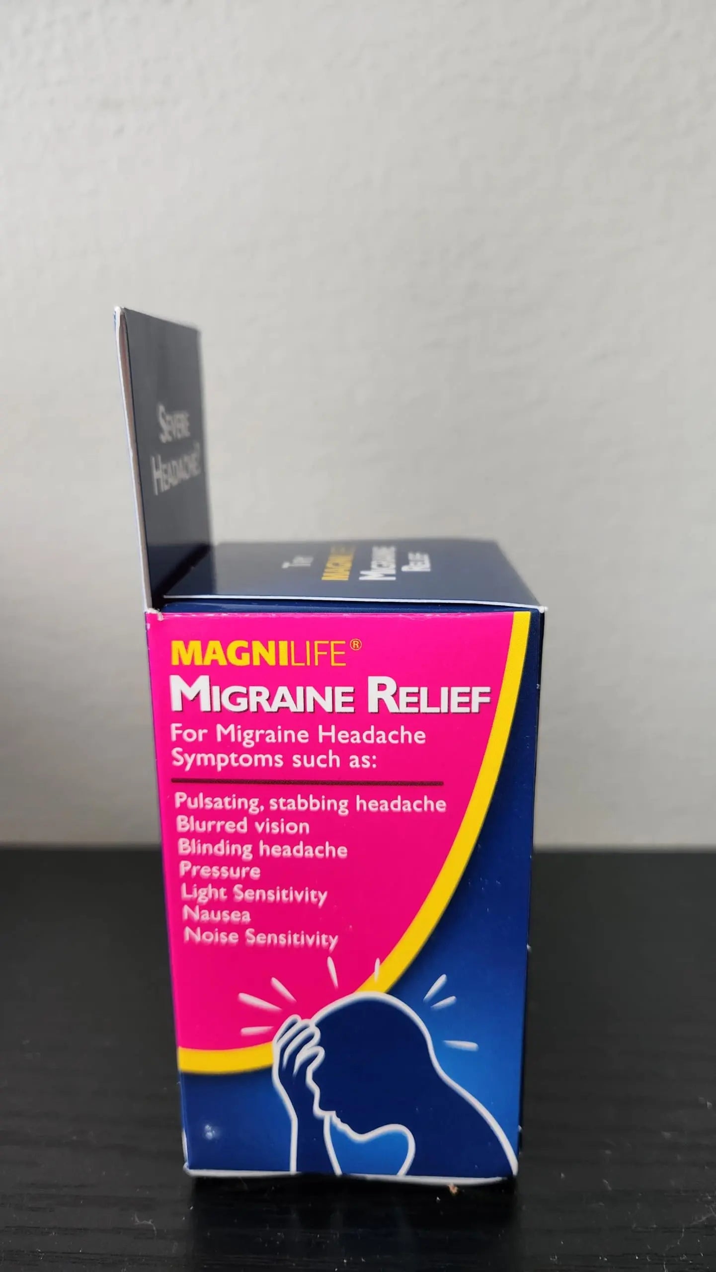 MagniLife Migraine Relief, Non-Habit Forming, 90 Homeopathic Tablets, Migraine Medicine for Light & Sound Sensitivity, Nausea, Blurred Vision & Pressure, Quick-Dissolve Headache Pain Relief MagniLifeAu supplements
